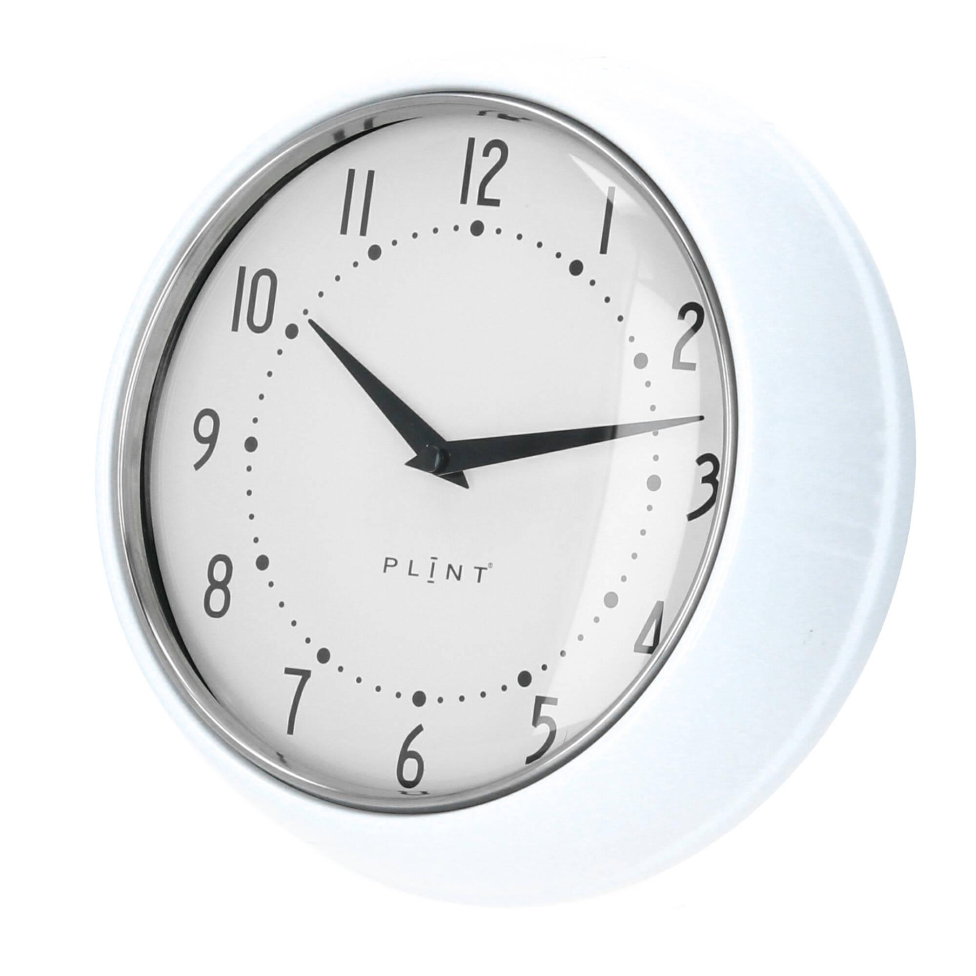 Plint Wanduhr Küchenuhr Retro weiß Plint Wanduhr Küchenuhr Retro weiß