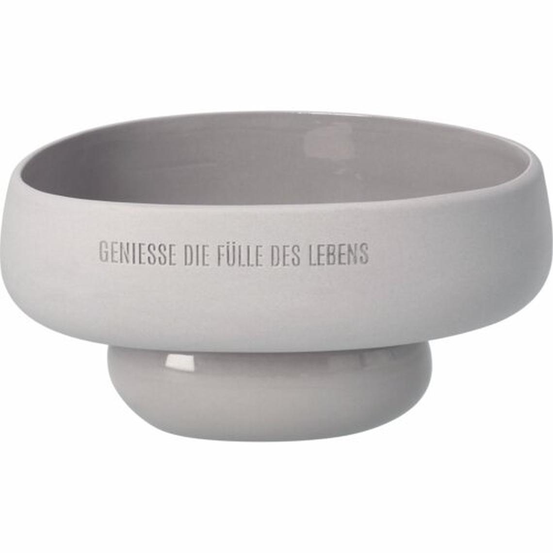 räder Vase Schale genieße die Fülle des Lebens Porzellan grau 0018715