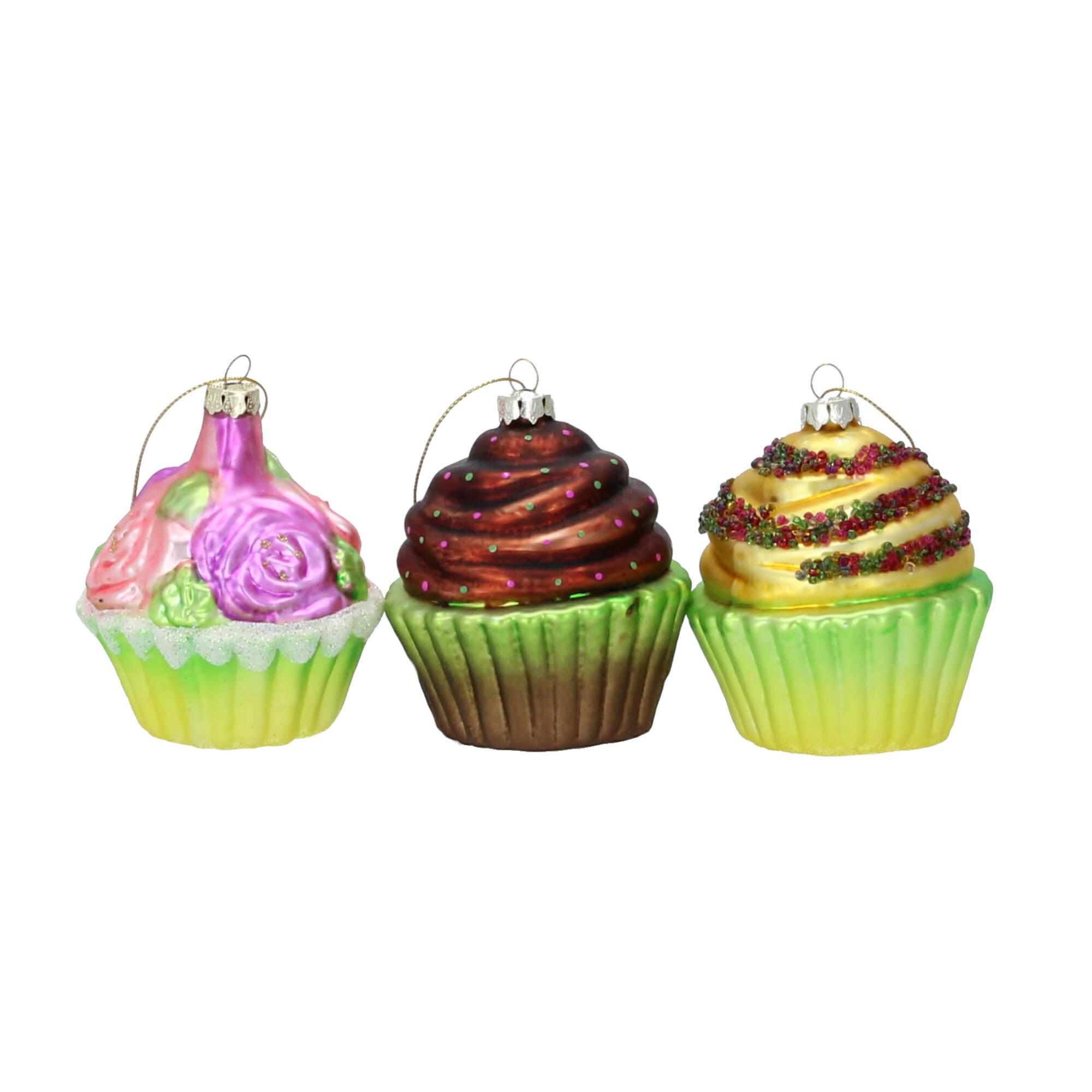 Hoff Interieur Christbaumschmuck Cupcakes 3-tlg. Set Hoff Interieur Christbaumschmuck Cupcakes 3-tlg. Set