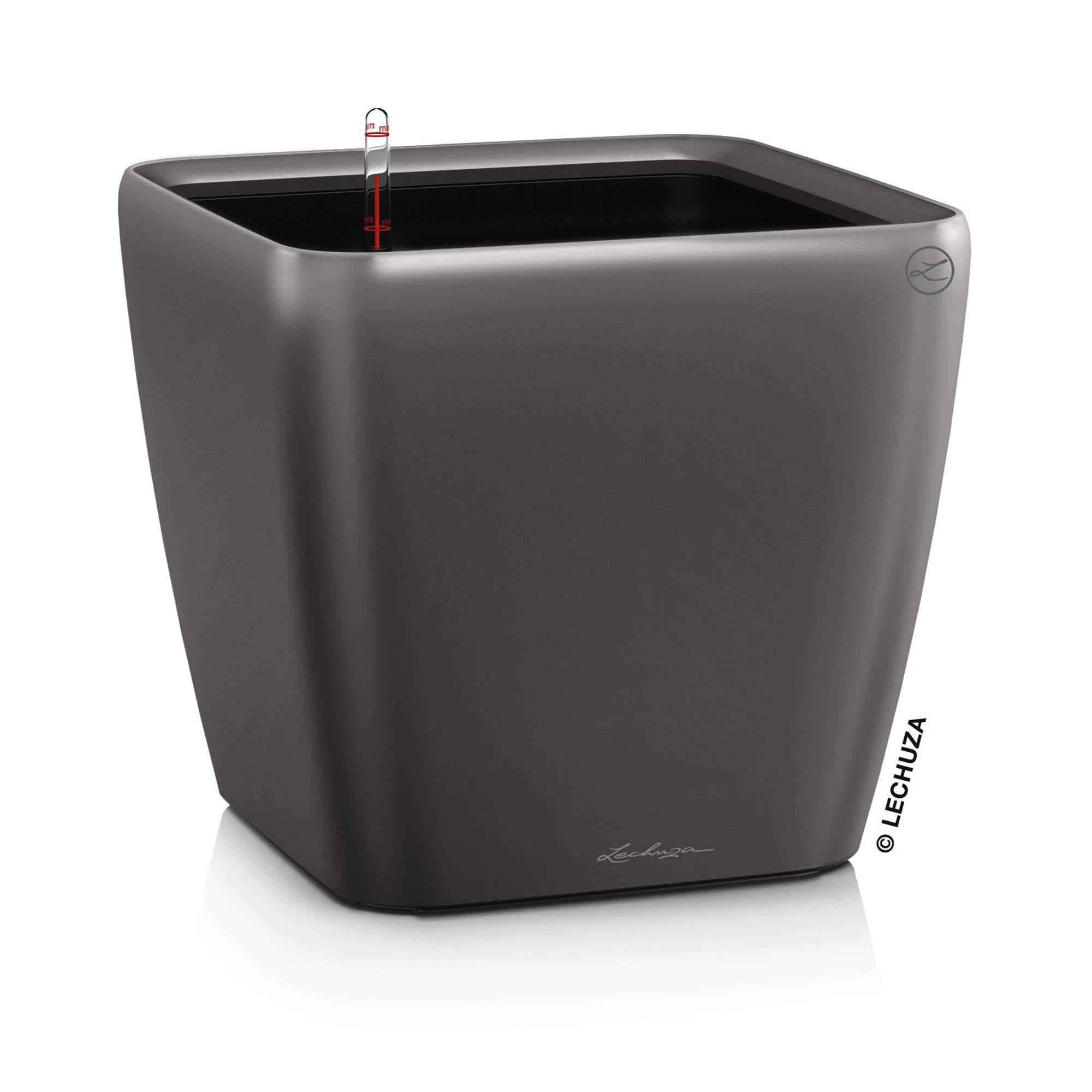 Lechuza Blumentopf groß Quadro LS 43 anthrazit metallic