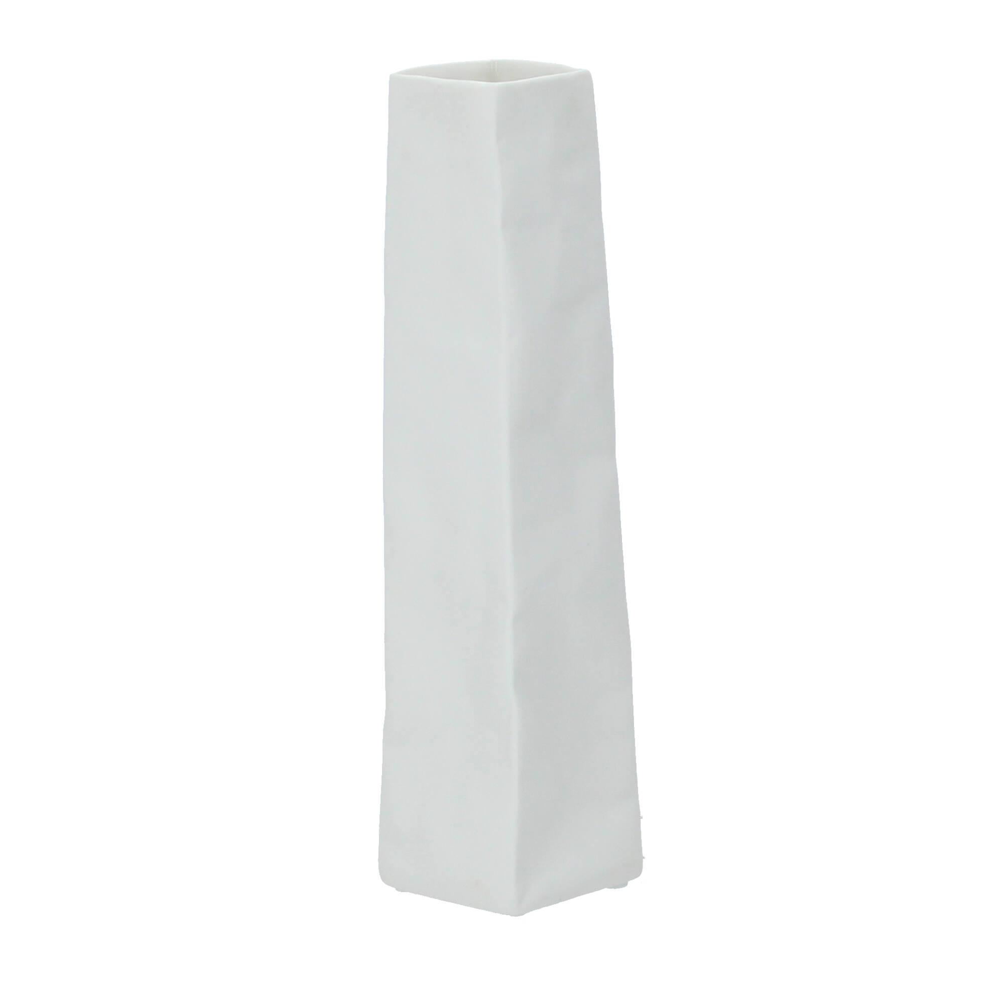 räder Living Porzellantütenvase Vase schmal weiß