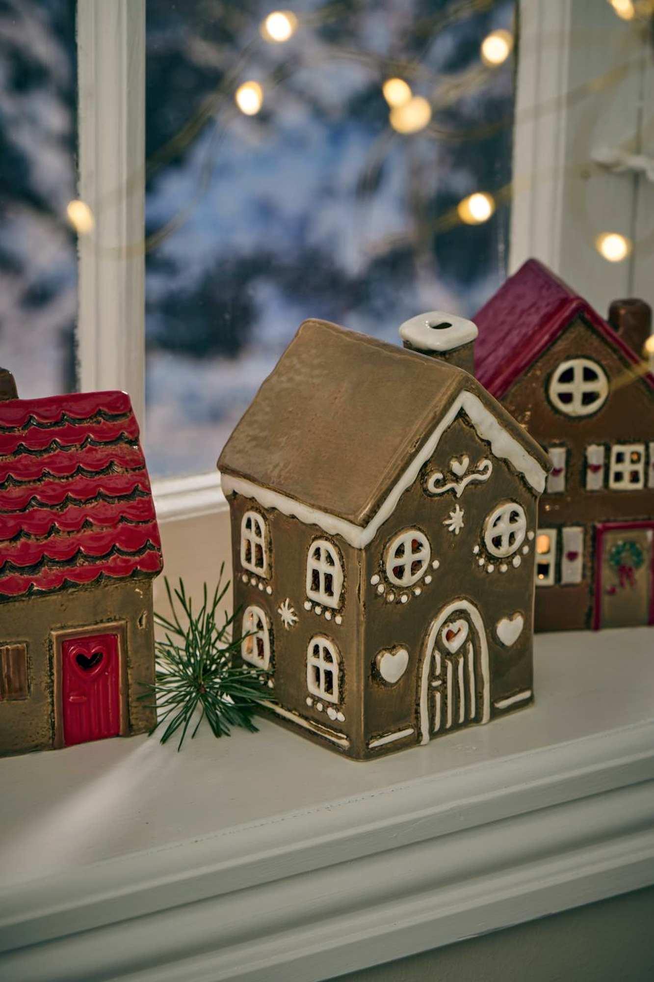 IB Laursen Lichthaus Stillenat Gingerbread Rundbogentür Teelichthalter
