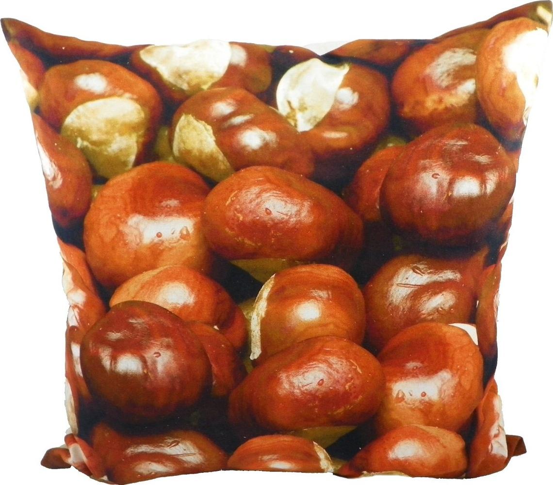 Mars & More Kissen Dekokissen Kastanien 50x50cm, JIKSHKS
