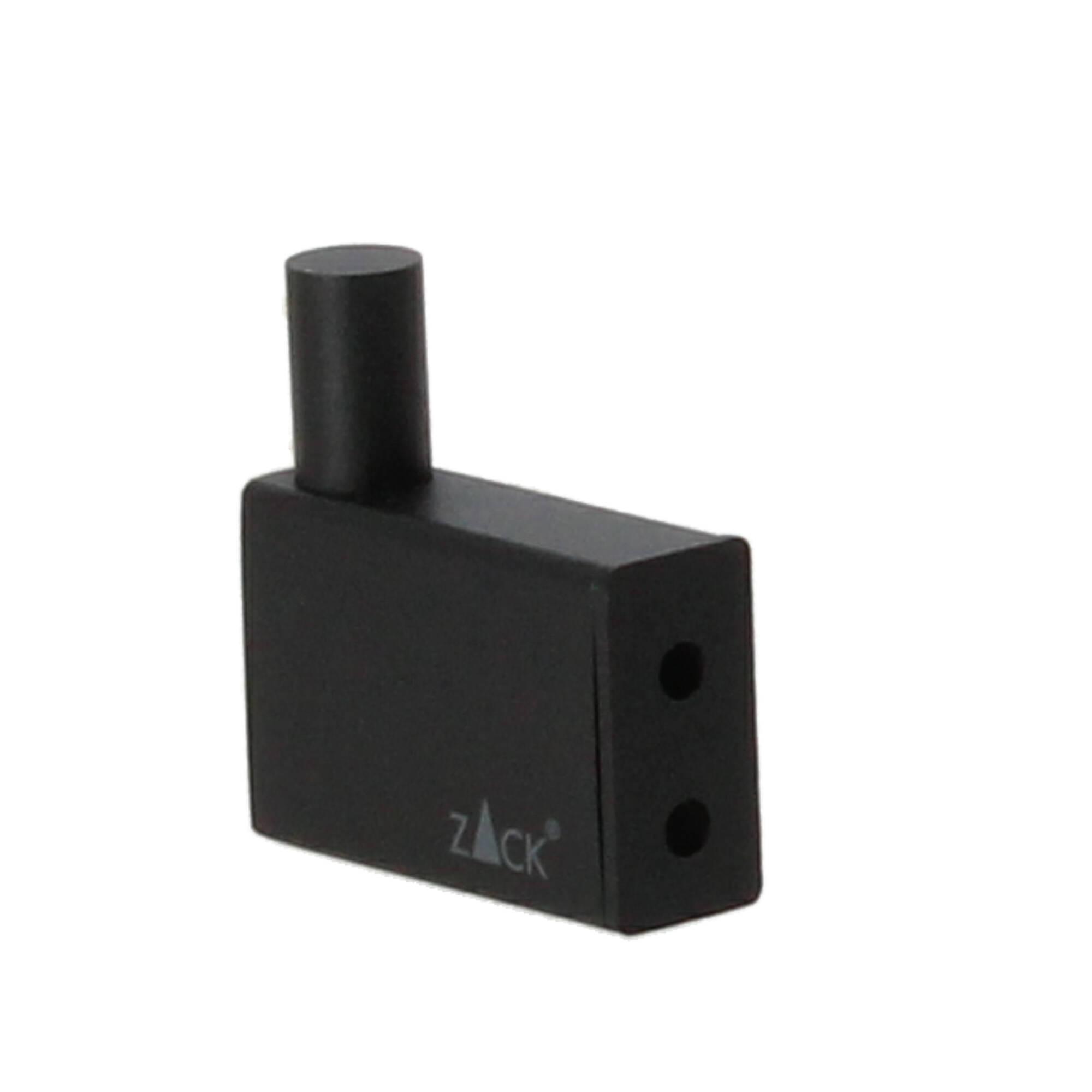 Zack Linea Handtuchhaken 4,8cm Edelstahl schwarz