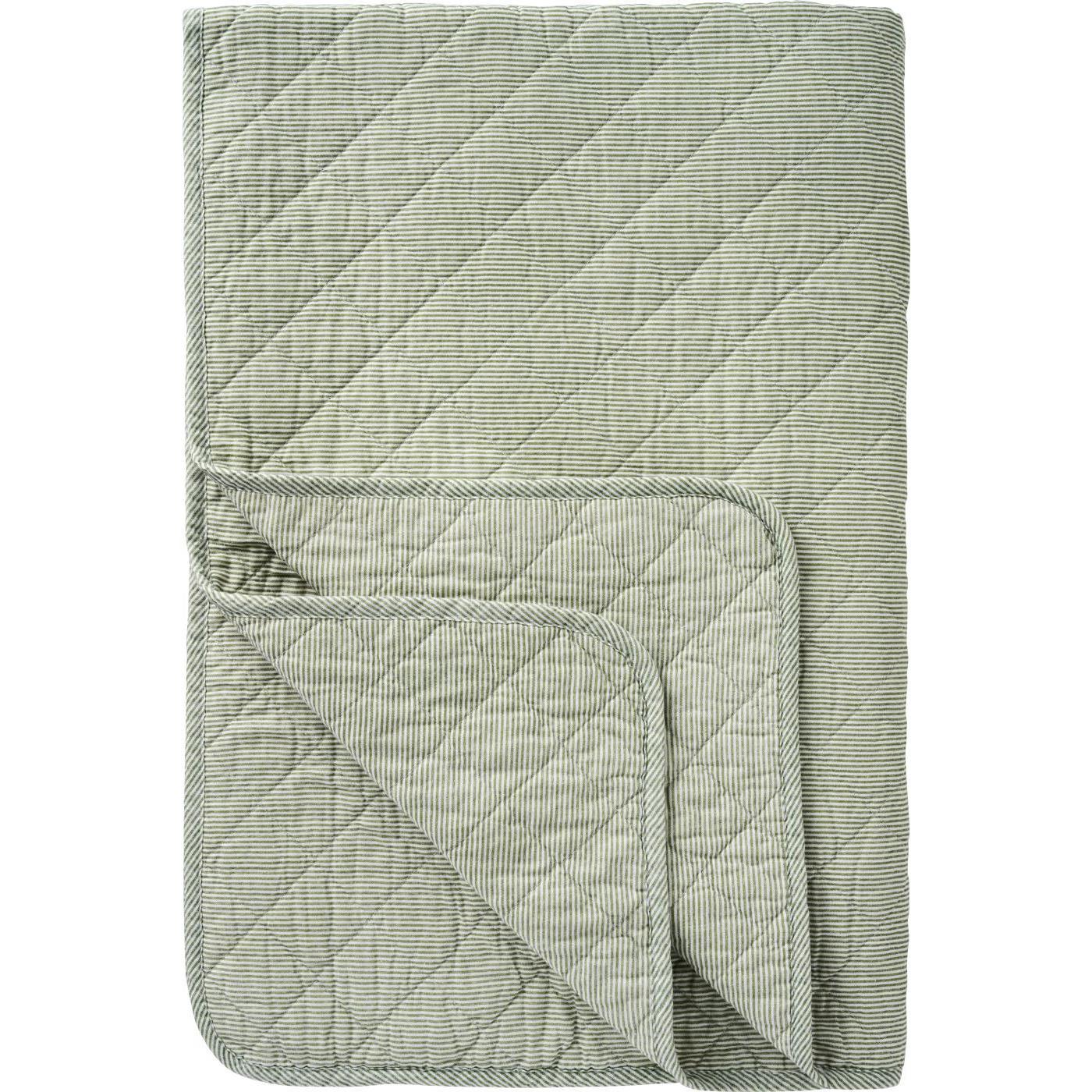 IB Laursen Tagesdecke Quilt weiß-grün-gestreift 130x180cm 0788-81 IB Laursen Tagesdecke Quilt weiß-grün-gestreift 130x180cm 0788-81
