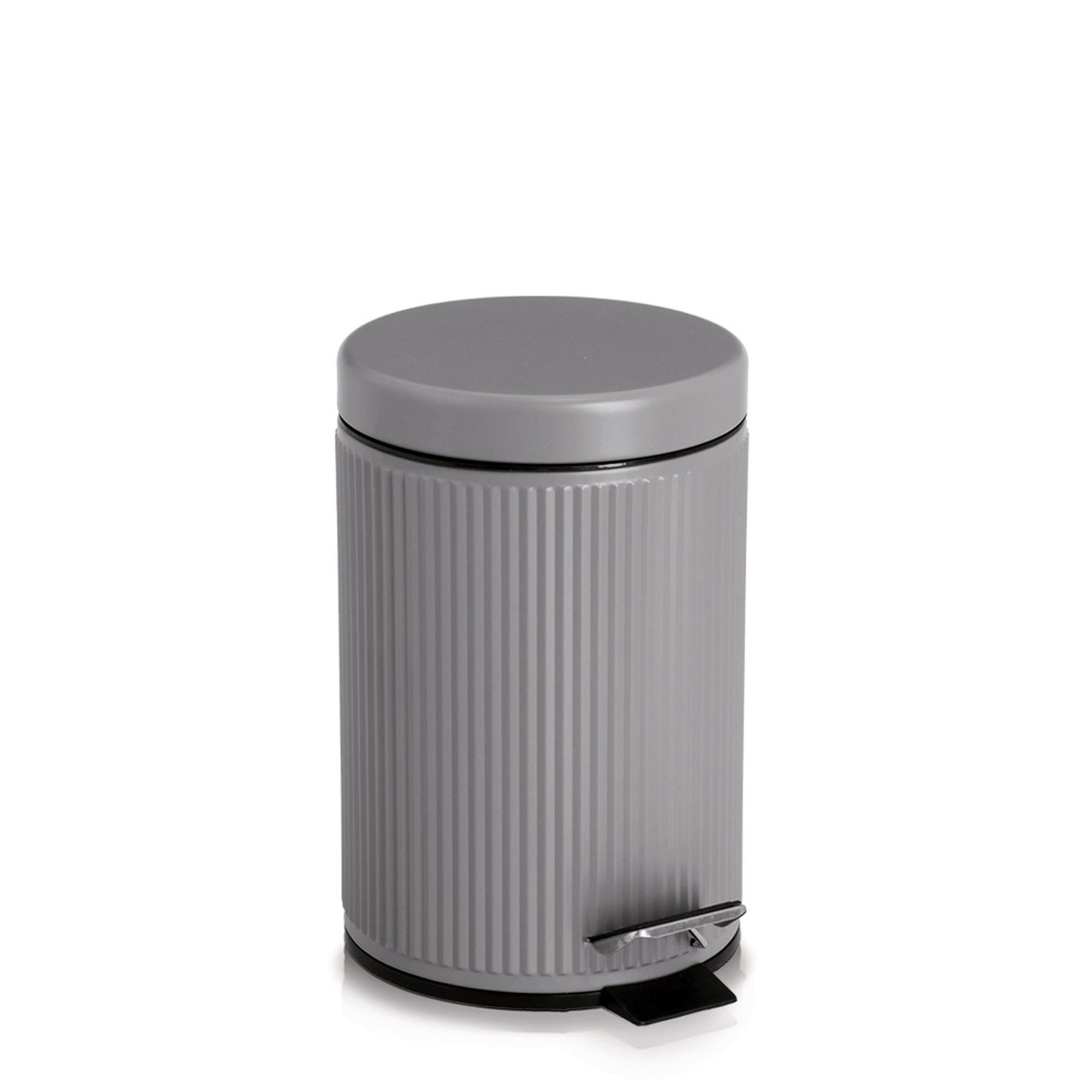 Zeller Kosmetikeimer 3L Treteimer Grau 17x17x26cm 18965 Zeller Kosmetikeimer 3L Treteimer Grau 17x17x26cm 18965