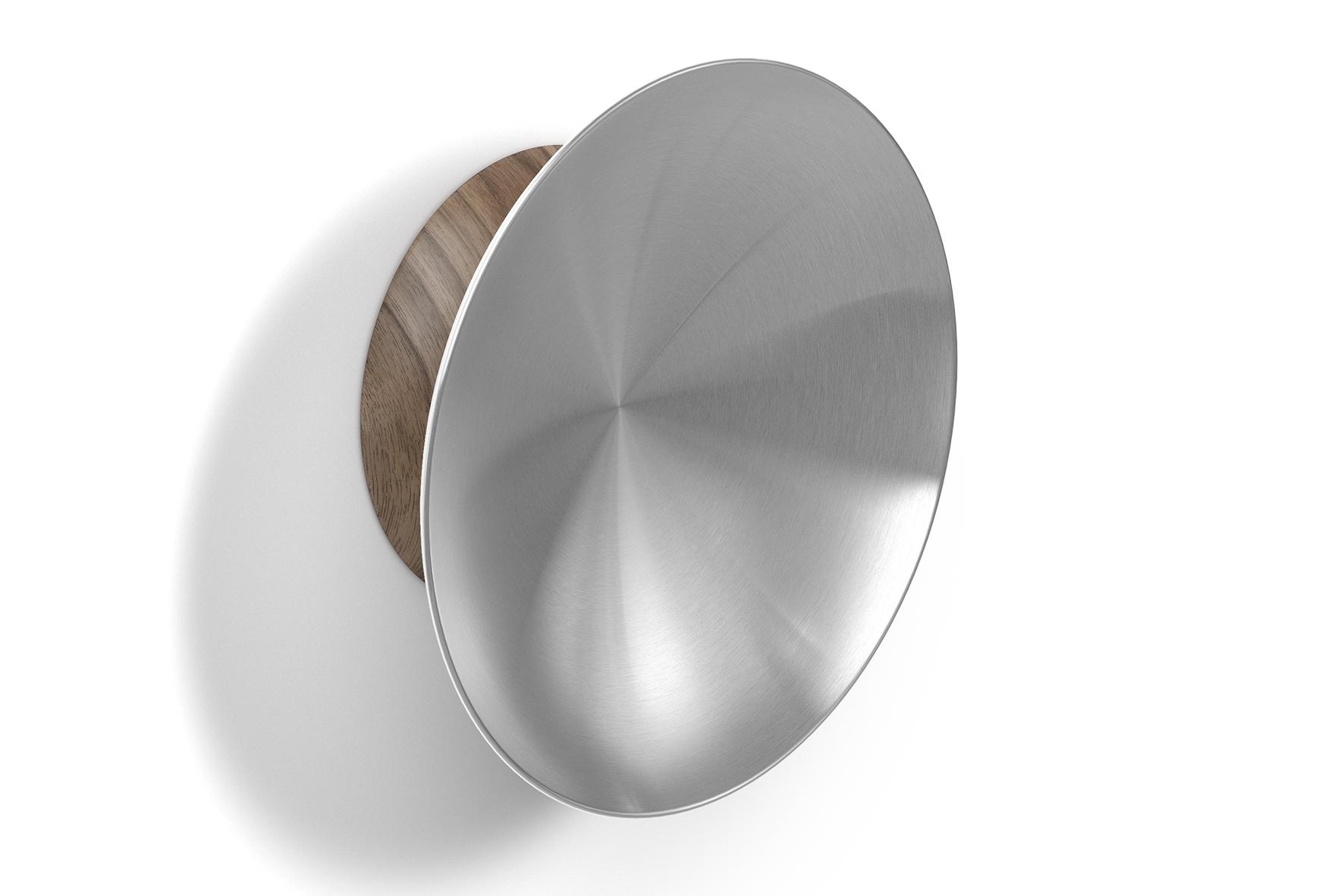 Zack Kover Wandhaken 11,5 cm Edelstahl Akazienholz