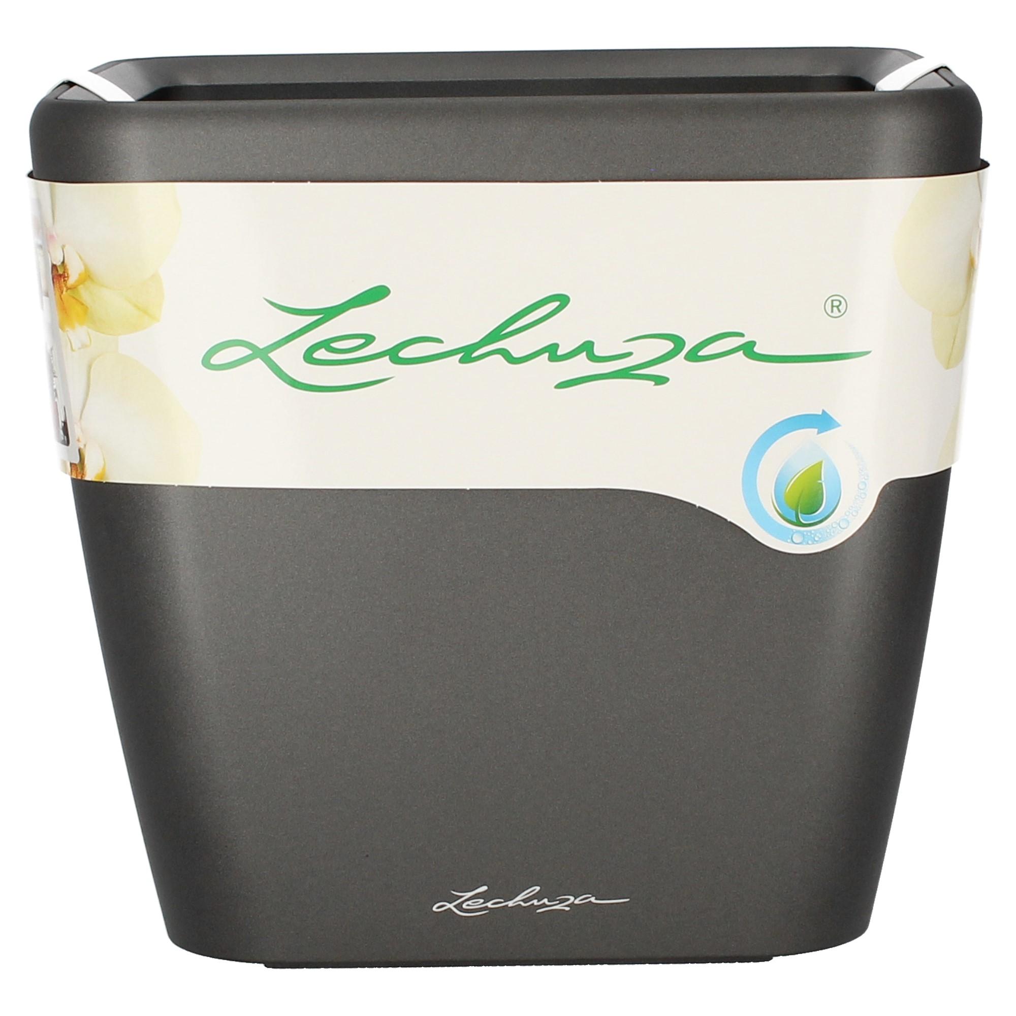 Lechuza Blumentopf groß Quadro LS 28 anthrazit metallic Lechuza Blumentopf groß Quadro LS 28 anthrazit metallic