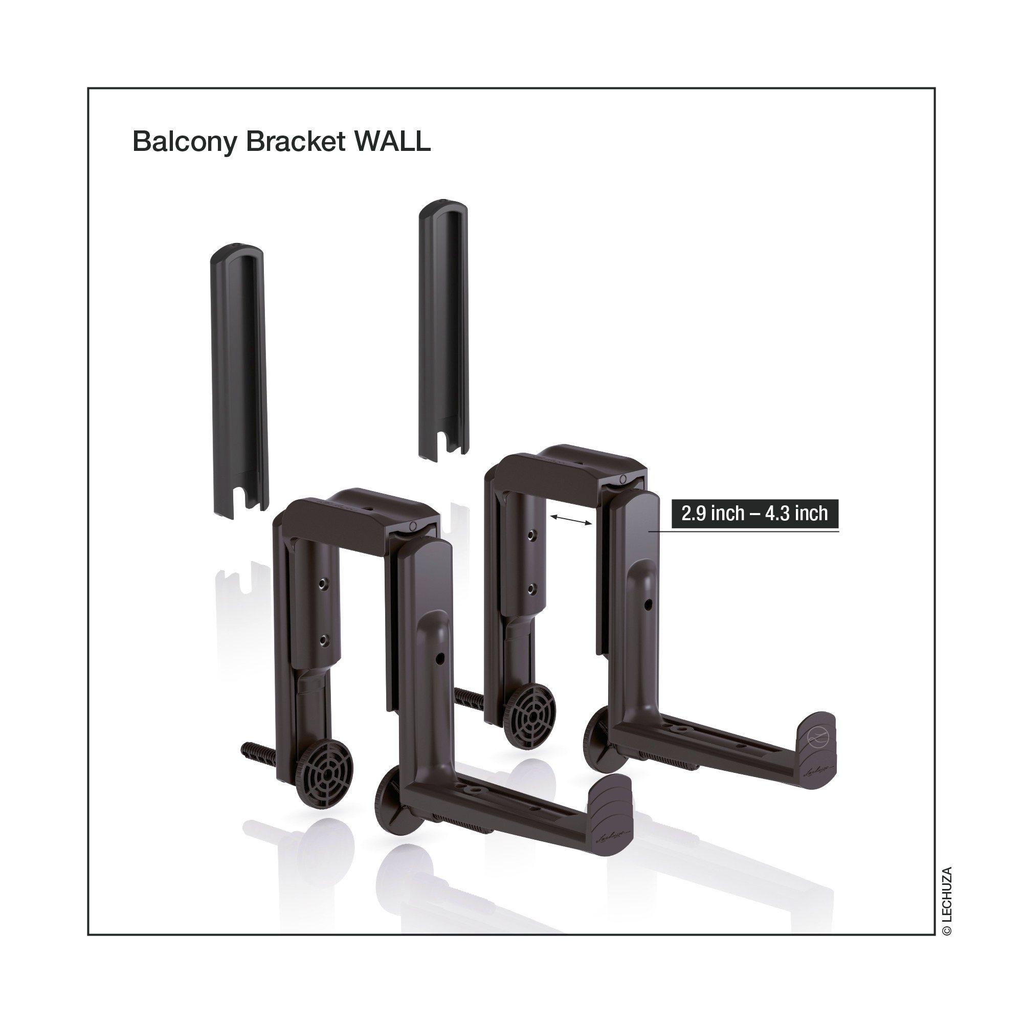 Lechuza Balkonkastenhalter WALL Balconera Wandmontage schwarz Lechuza Balkonkastenhalter WALL Balconera Wandmontage schwarz