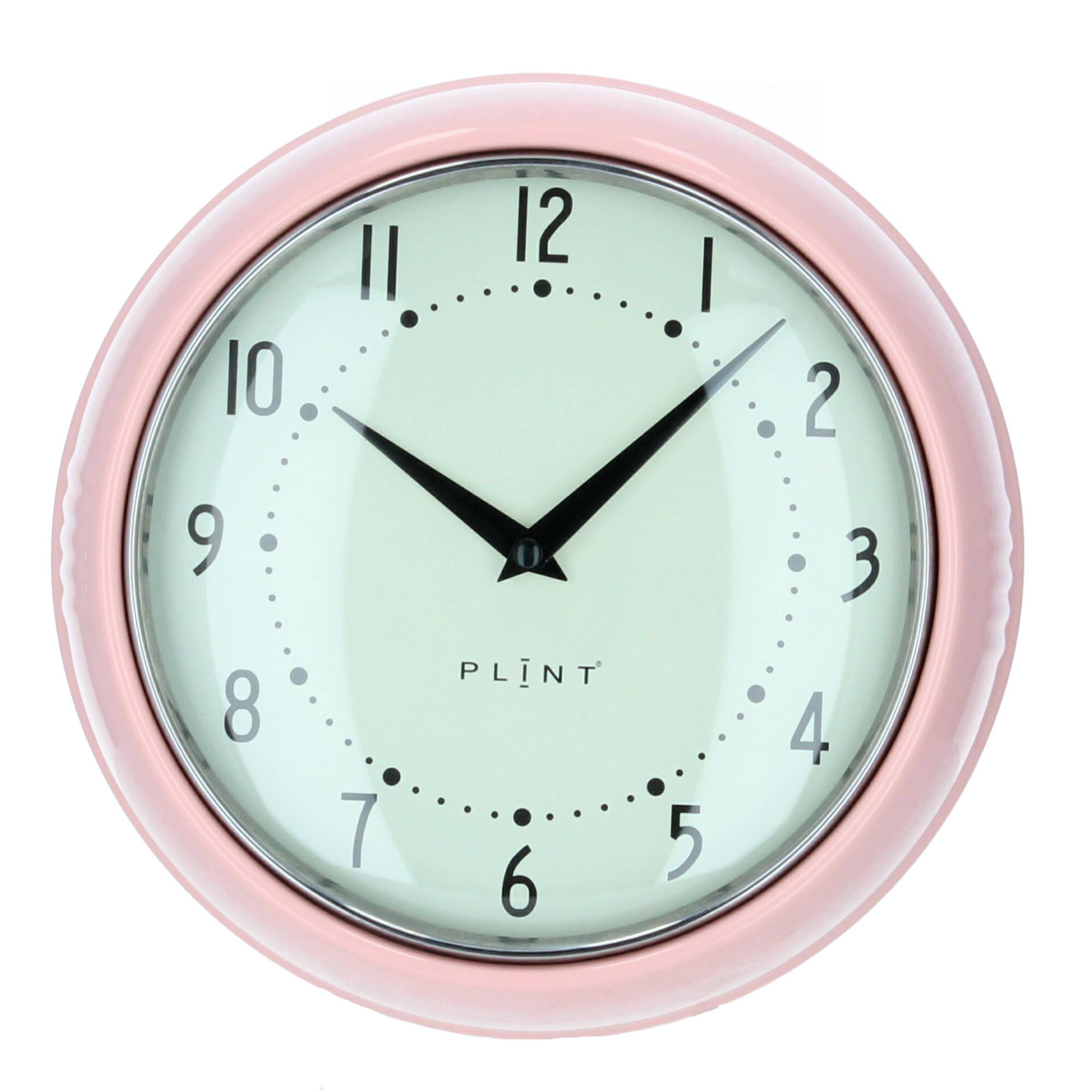 Plint Wanduhr Küchenuhr Retro rose pastellrosa Plint Wanduhr Küchenuhr Retro rose pastellrosa