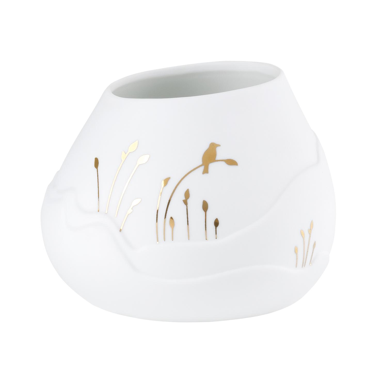 räder Teelichthalter Lichtlandschaft Vogel Porzellan weiß 0017232