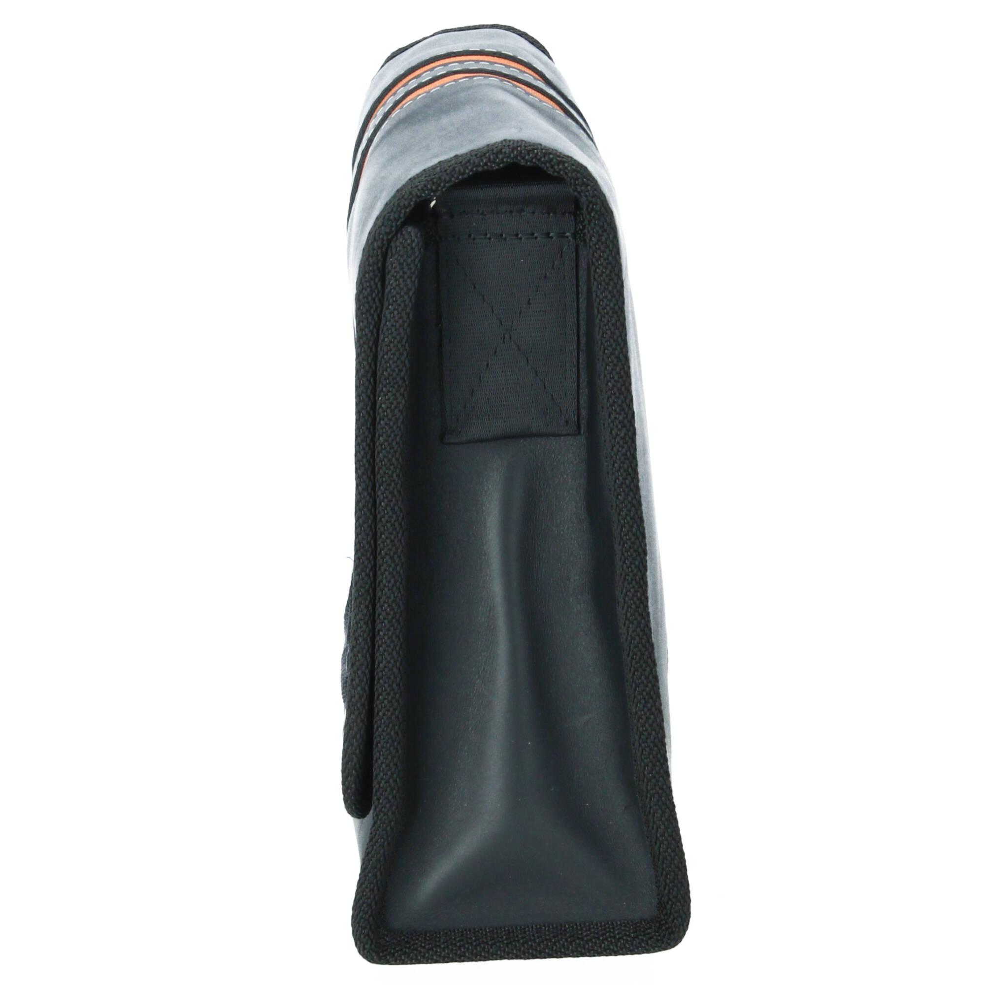 Stef Fauser Schultertasche Radlerengel small Leder 27x24x10 cm schwarz