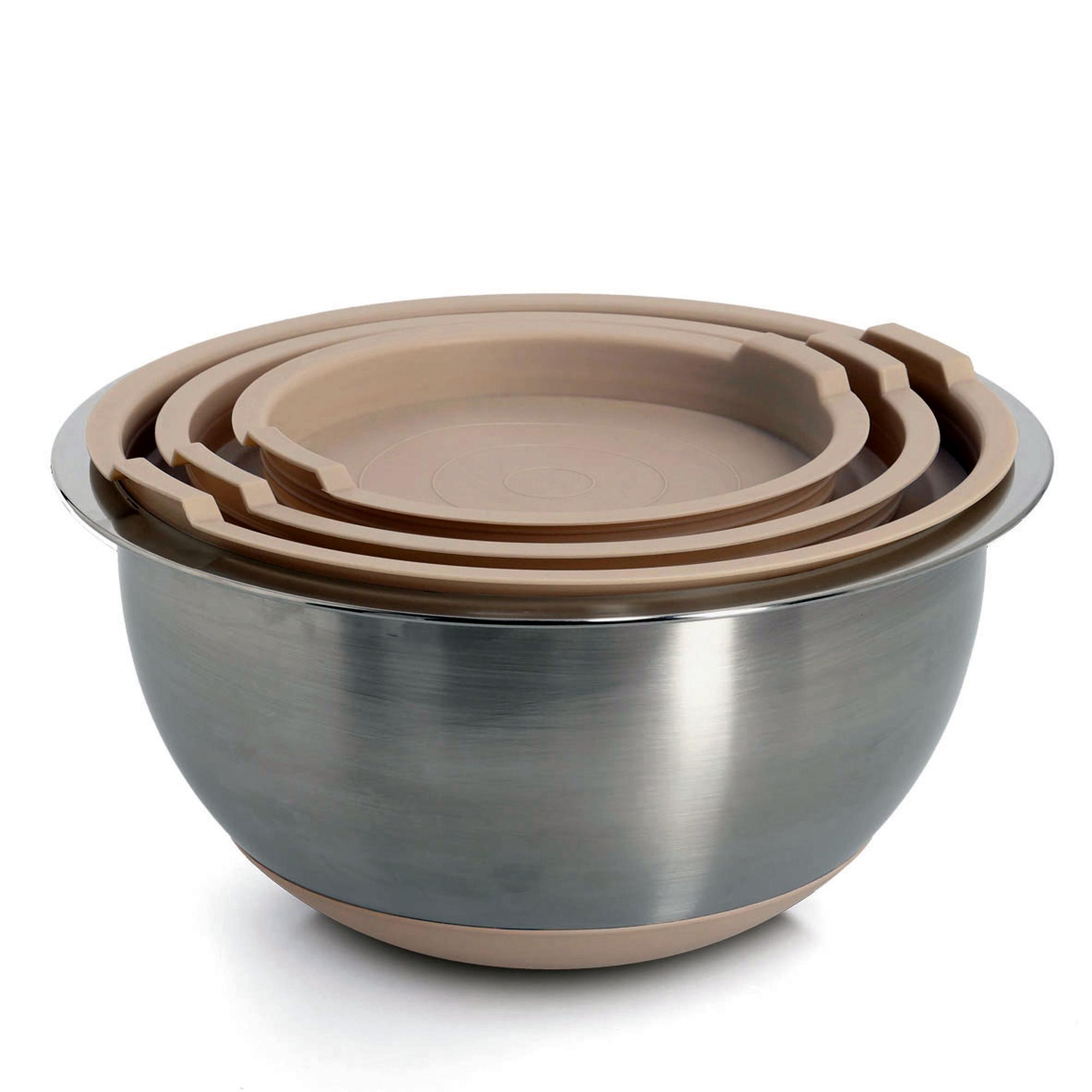 Zeller Schüssel-Set 3-teilig mit Deckeln Edelstahl 27369