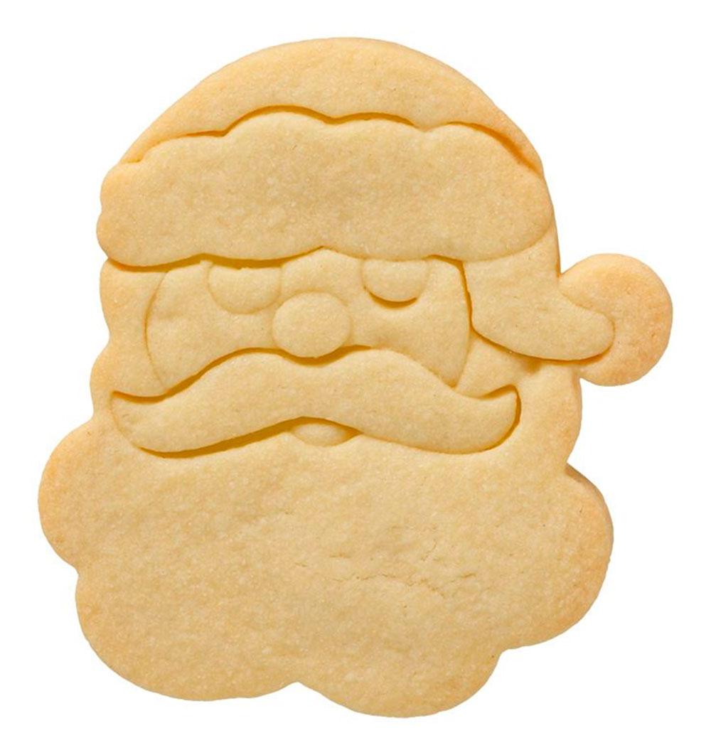 Birkmann Präge-Ausstechform Edelstahl Weihnachtsmann Gesicht 10cm