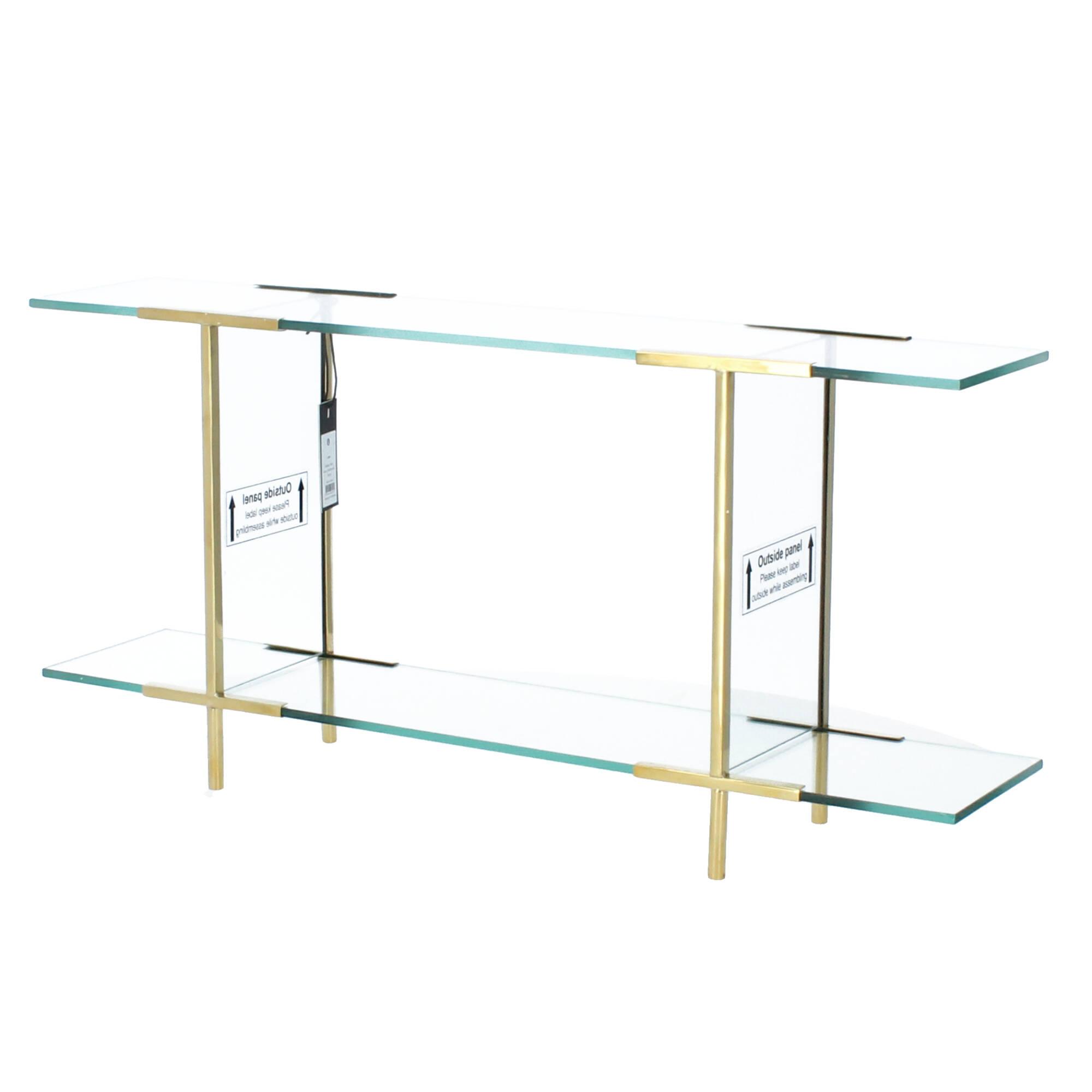 House Doctor Standregal Display Regal Pure Messing Glas 60x28 cm 209920901 House Doctor Standregal Display Regal Pure Messing Glas 60x28 cm 209920901
