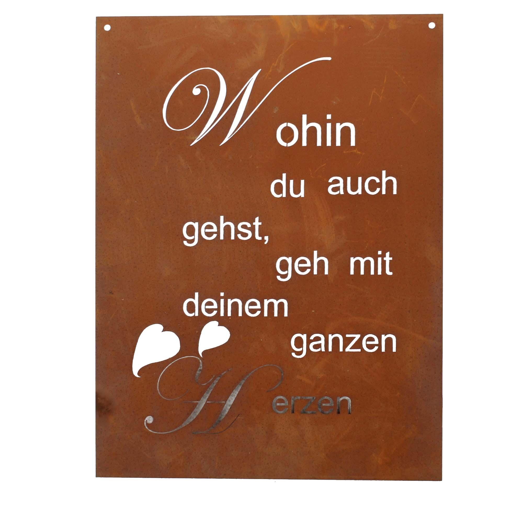 Ferrum Wandbild Edelrost Herz 8-9008