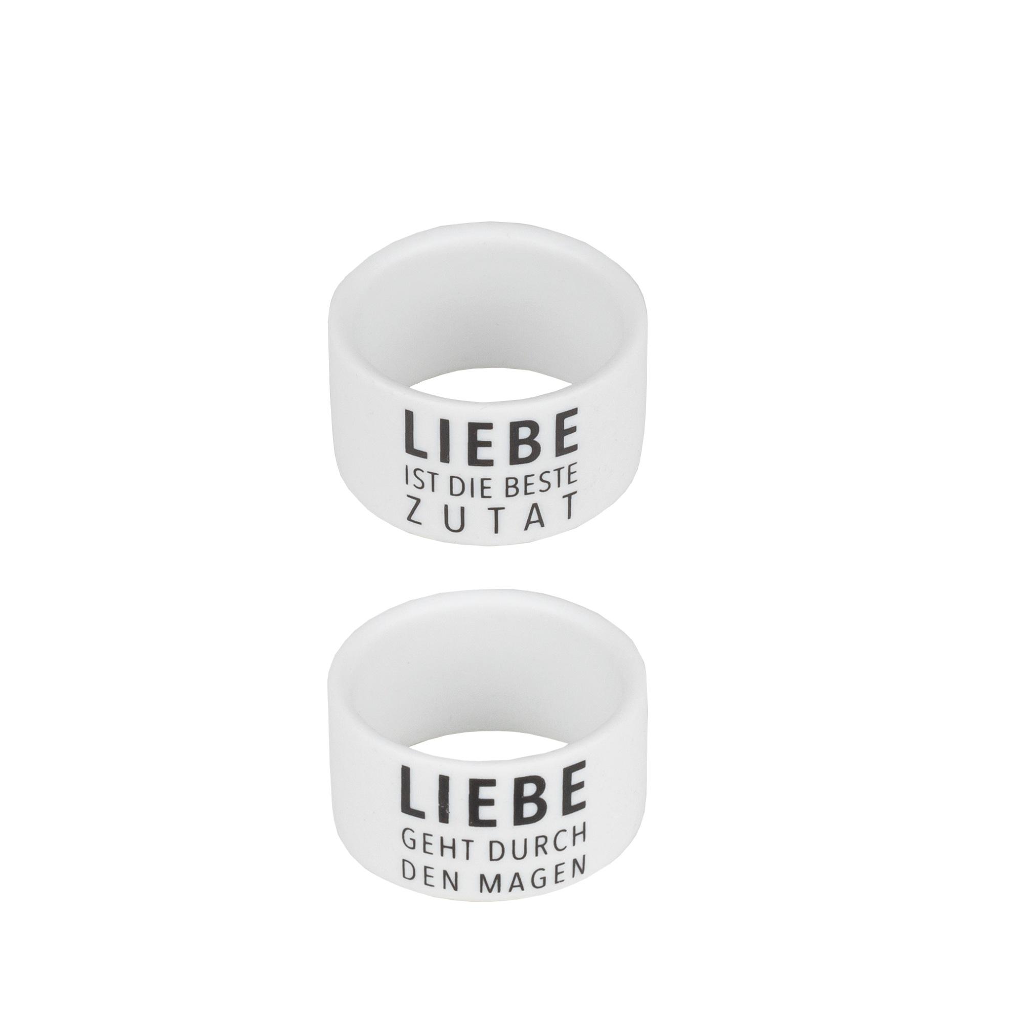 räder Serviettenring 2er set Liebe Porzellan weiß 0016127 räder Serviettenring 2er set Liebe Porzellan weiß 0016127