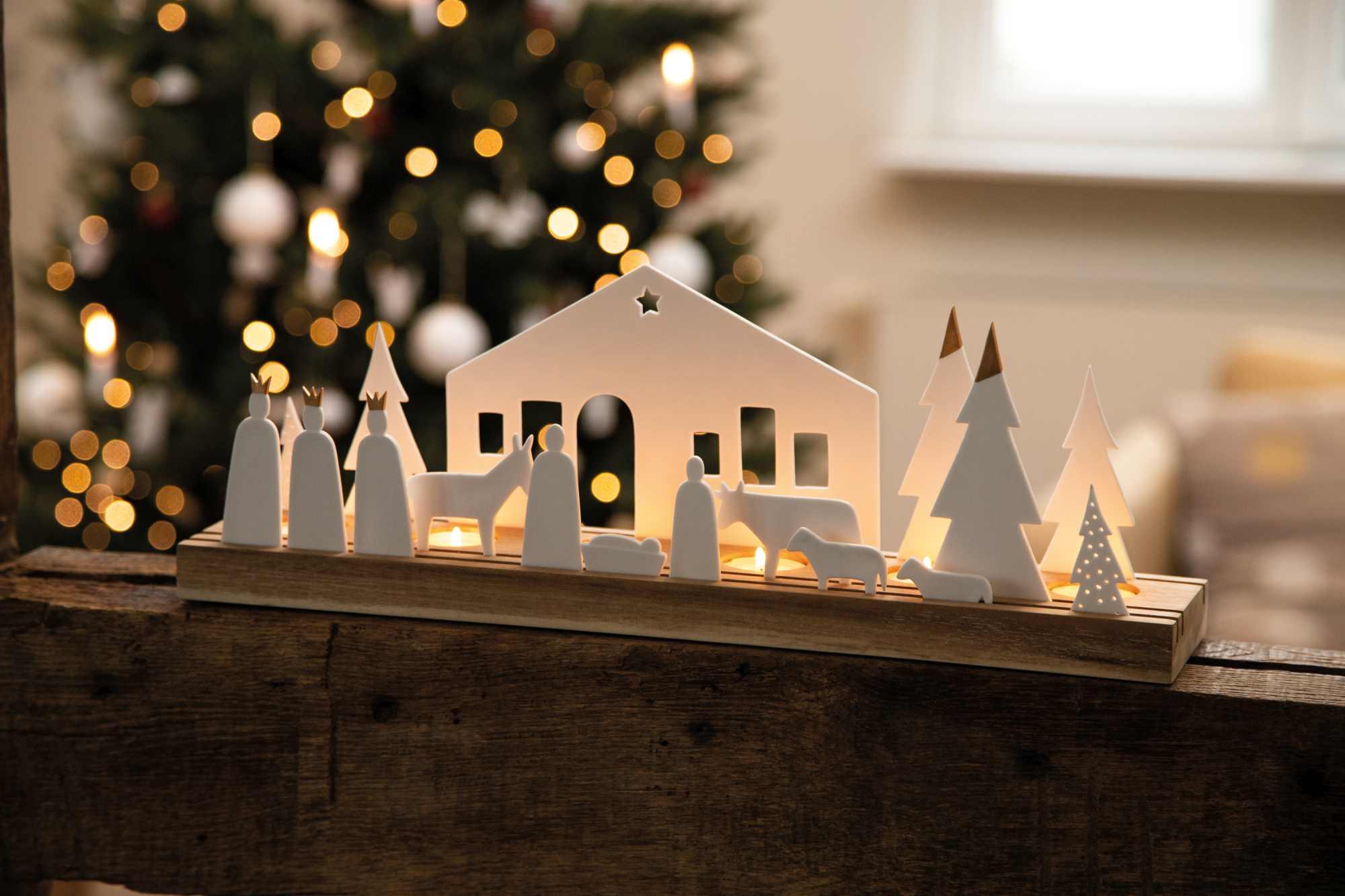räder Living Xmas Lichtobjekt Krippe Teelichthalter