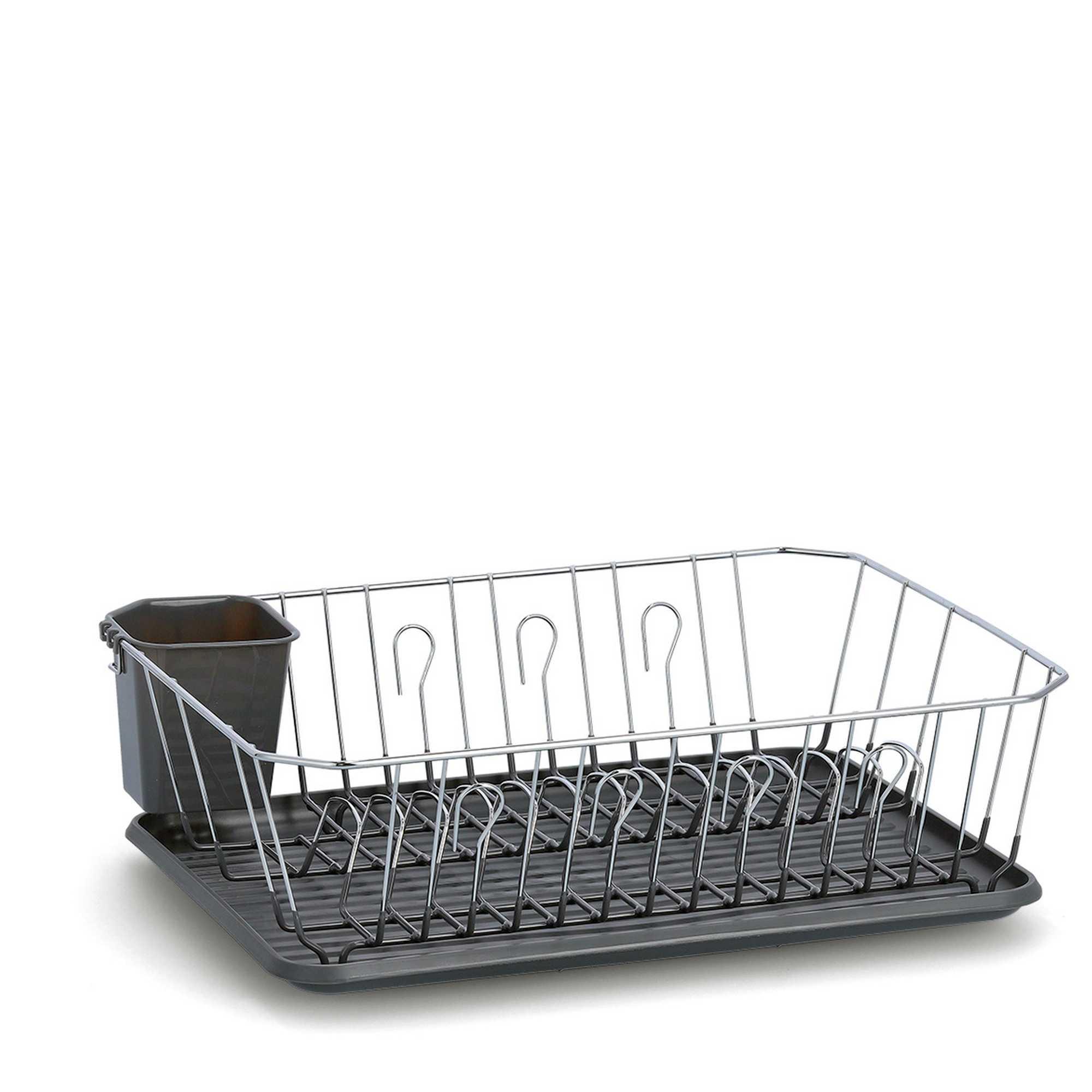 Zeller Geschirrabtropfständer Metall/Kunststoff grau 27268