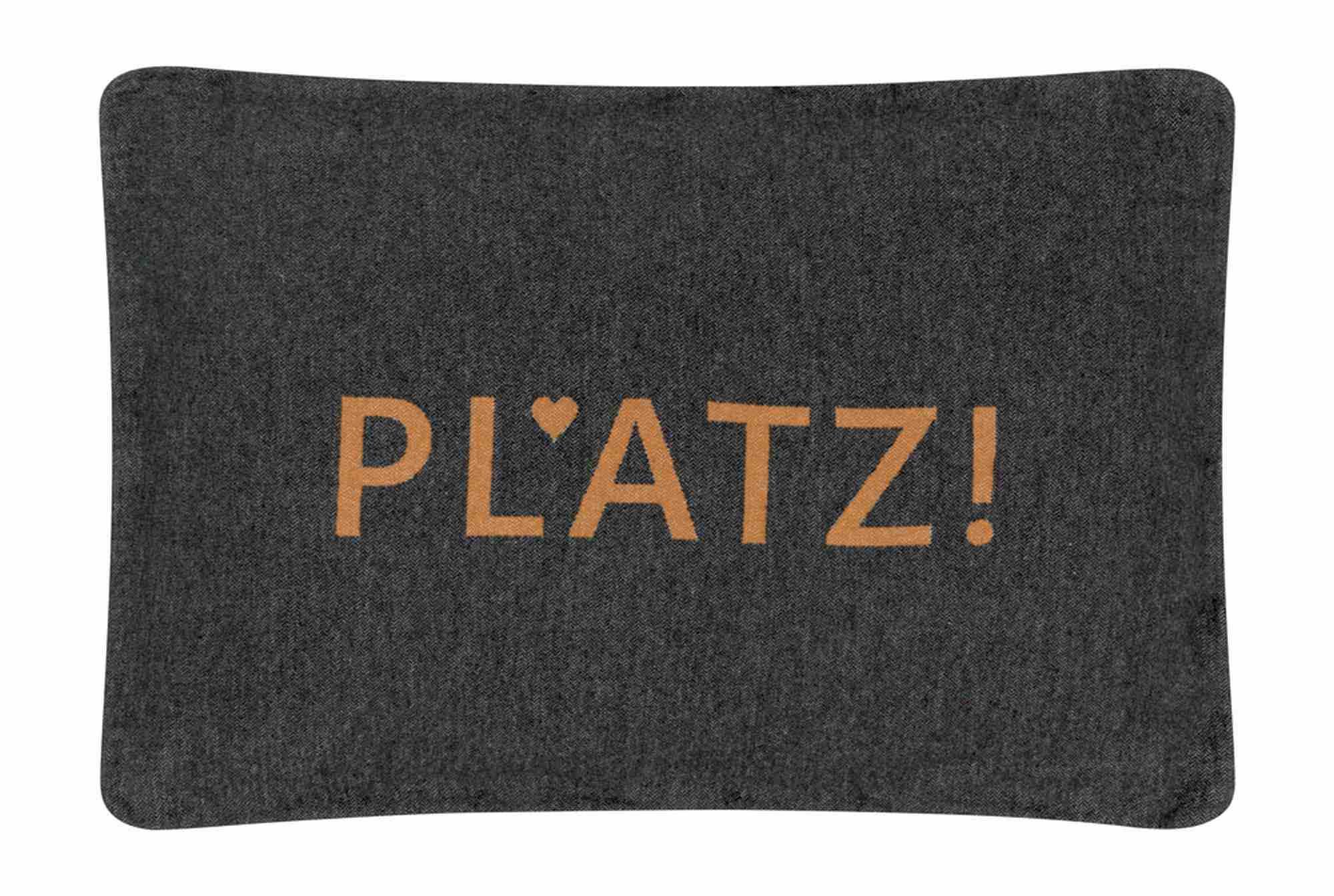 Fussenegger Hundekissen Sitz Platz Baumwolle anthrazit Braun 60x90cm