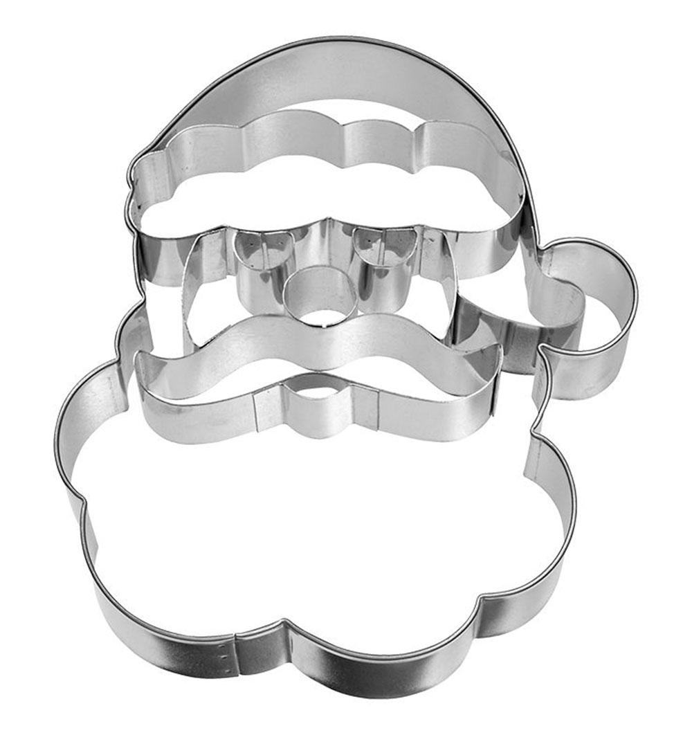Birkmann Präge-Ausstechform Edelstahl Weihnachtsmann Gesicht 10cm