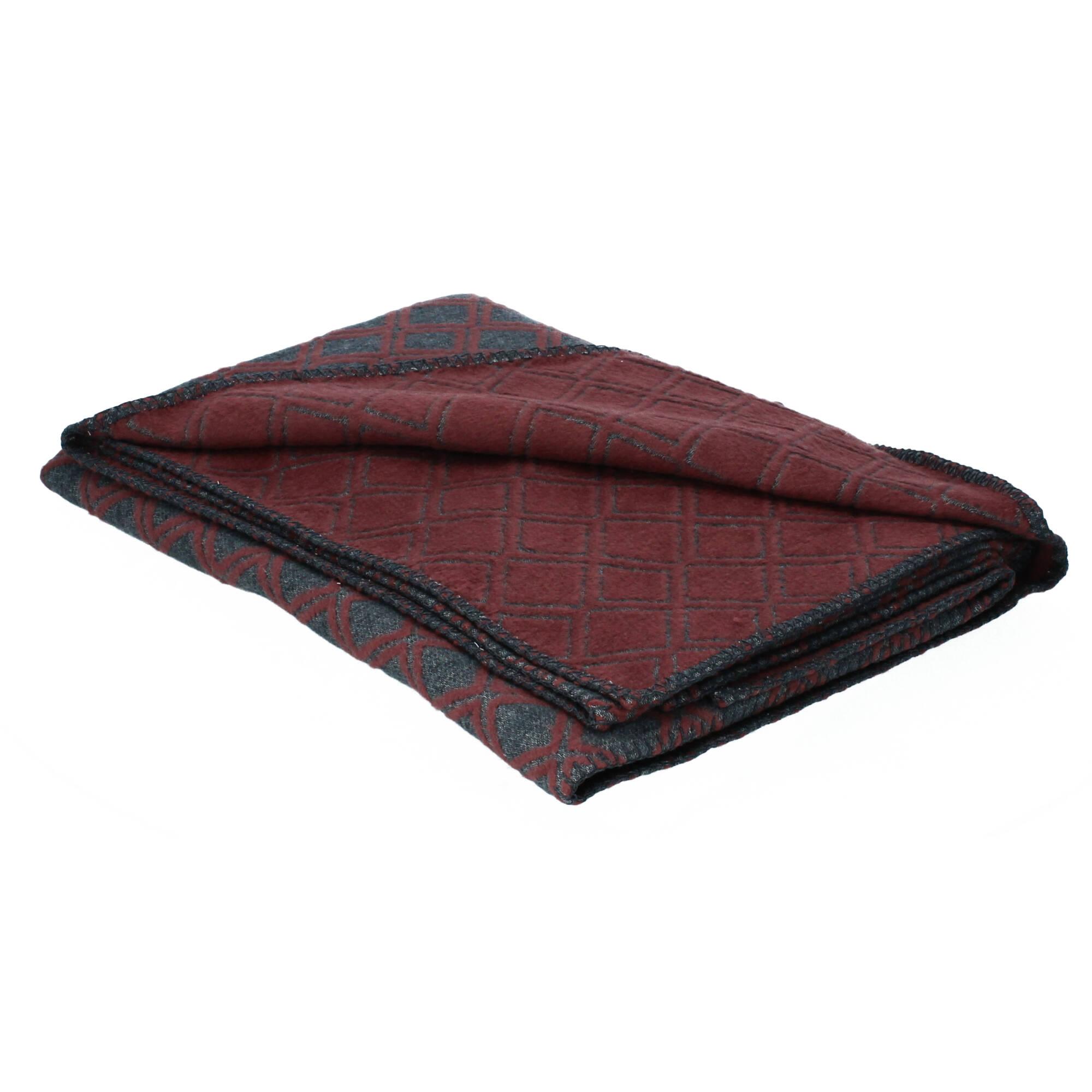 David Fussenegger Struktur Plaid DECO Rauten 130x200 cm schokobraun