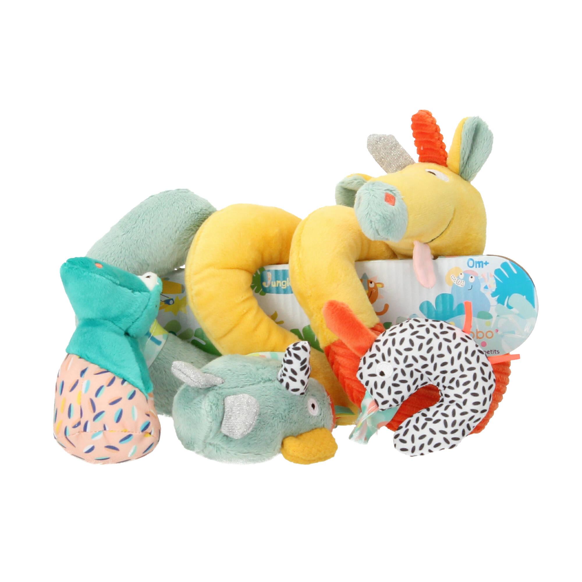 Ebulobo Activity Spirale Spielzeug Giraffe Krokodil Elefant Vogel 0+
