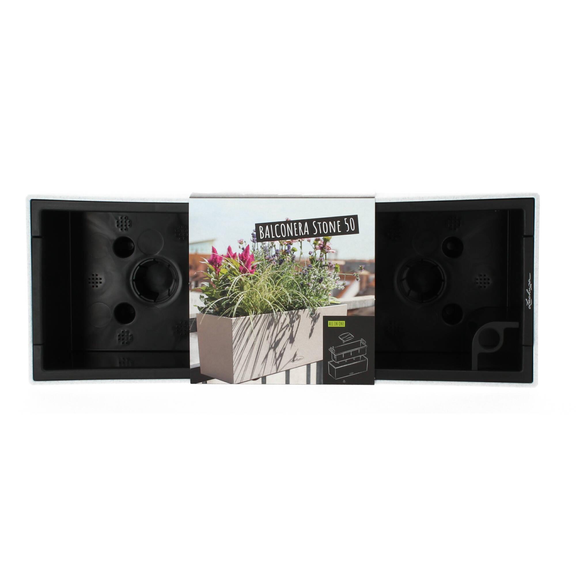 Lechuza Blumenkasten Balconera Stone 50 quarzweiß