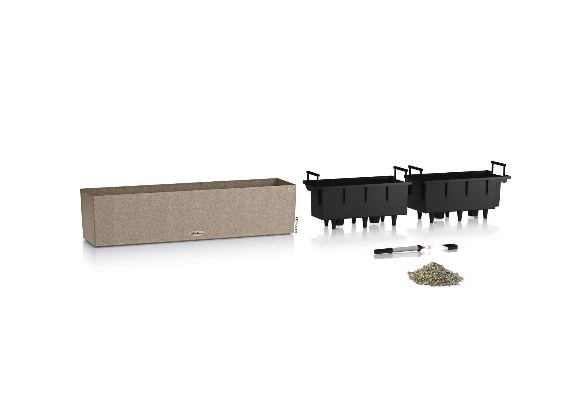 Lechuza Blumenkasten Balconera Stone 80 sandbeige Lechuza Blumenkasten Balconera Stone 80 sandbeige