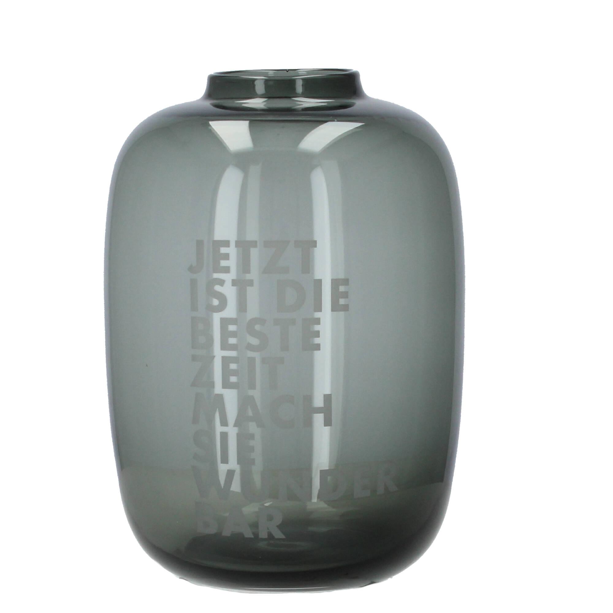 räder Living Glasvase Blumenvase Beste Zeit grau