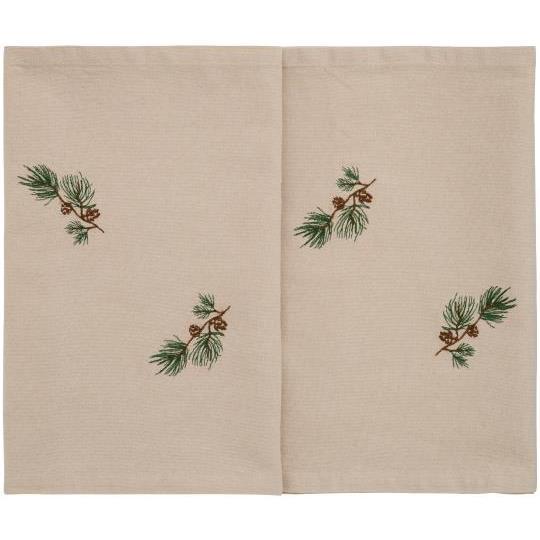 IB Laursen Tischläufer Kiefernzweige 30x160cm weiß 63061-76