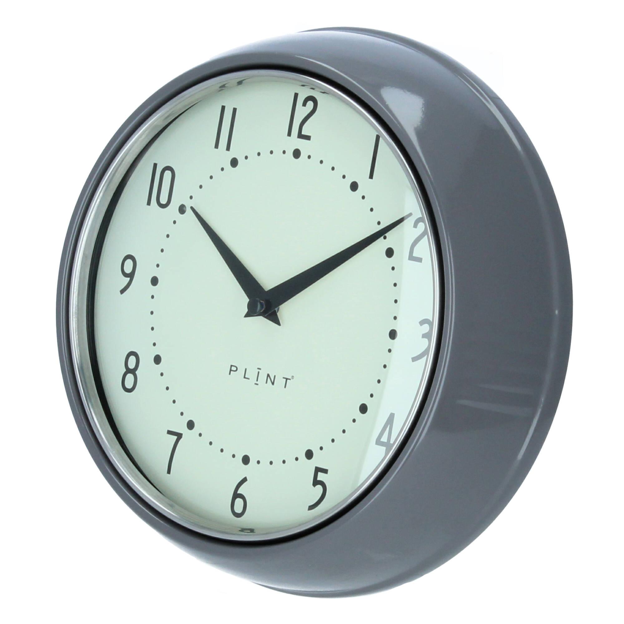 Plint Wanduhr Küchenuhr Retro almost black grau Uhr Plint Wanduhr Küchenuhr Retro almost black grau Uhr