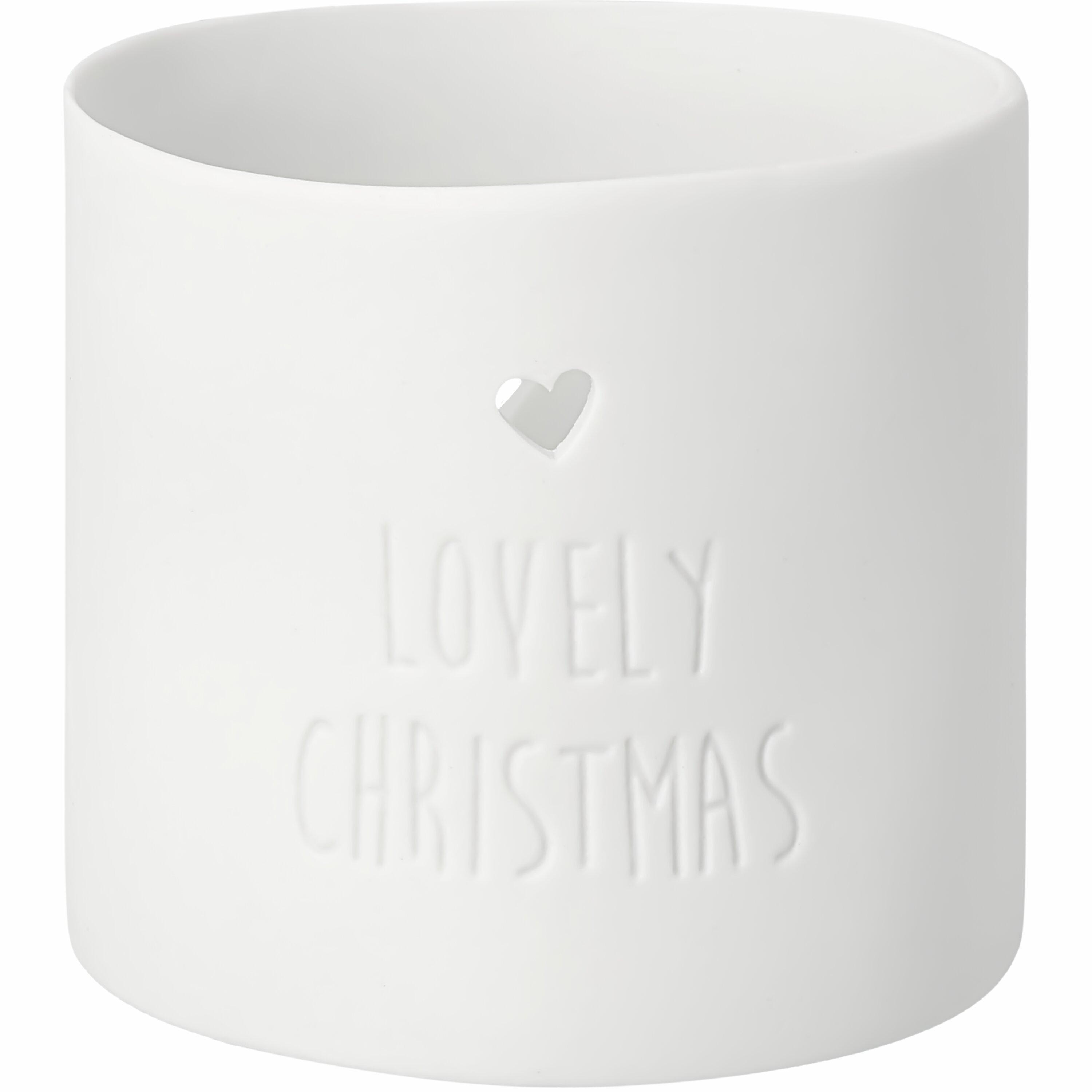 räder Teelichthalter Lovely Christmas Porzellan weiß 0093025