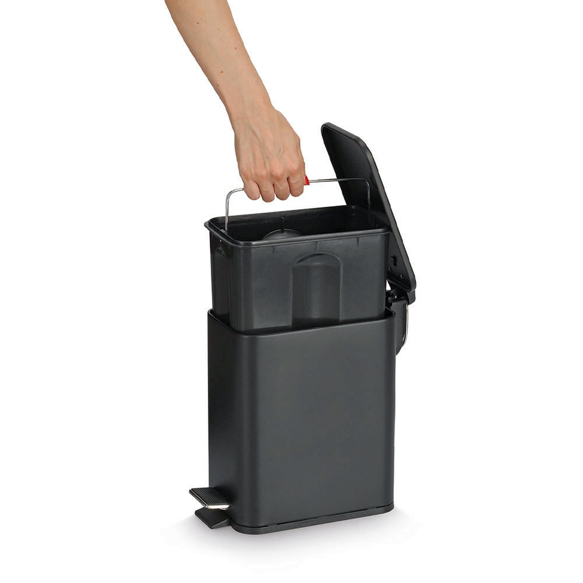 Zeller Treteimer 5L schwarz 28,3x14x29cm 18962 Zeller Treteimer 5L schwarz 28,3x14x29cm 18962