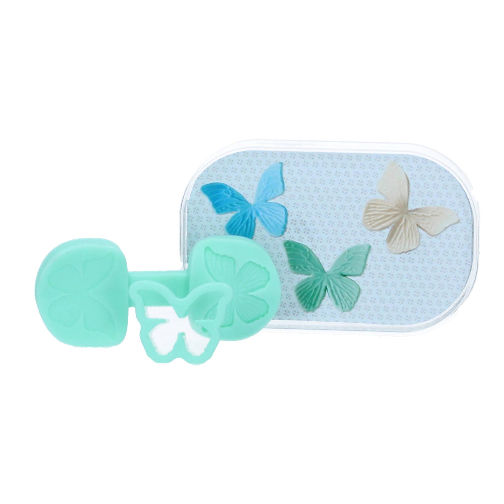 Lurch 3D Former & Ausstecher Schmetterling Silikon mint-ice