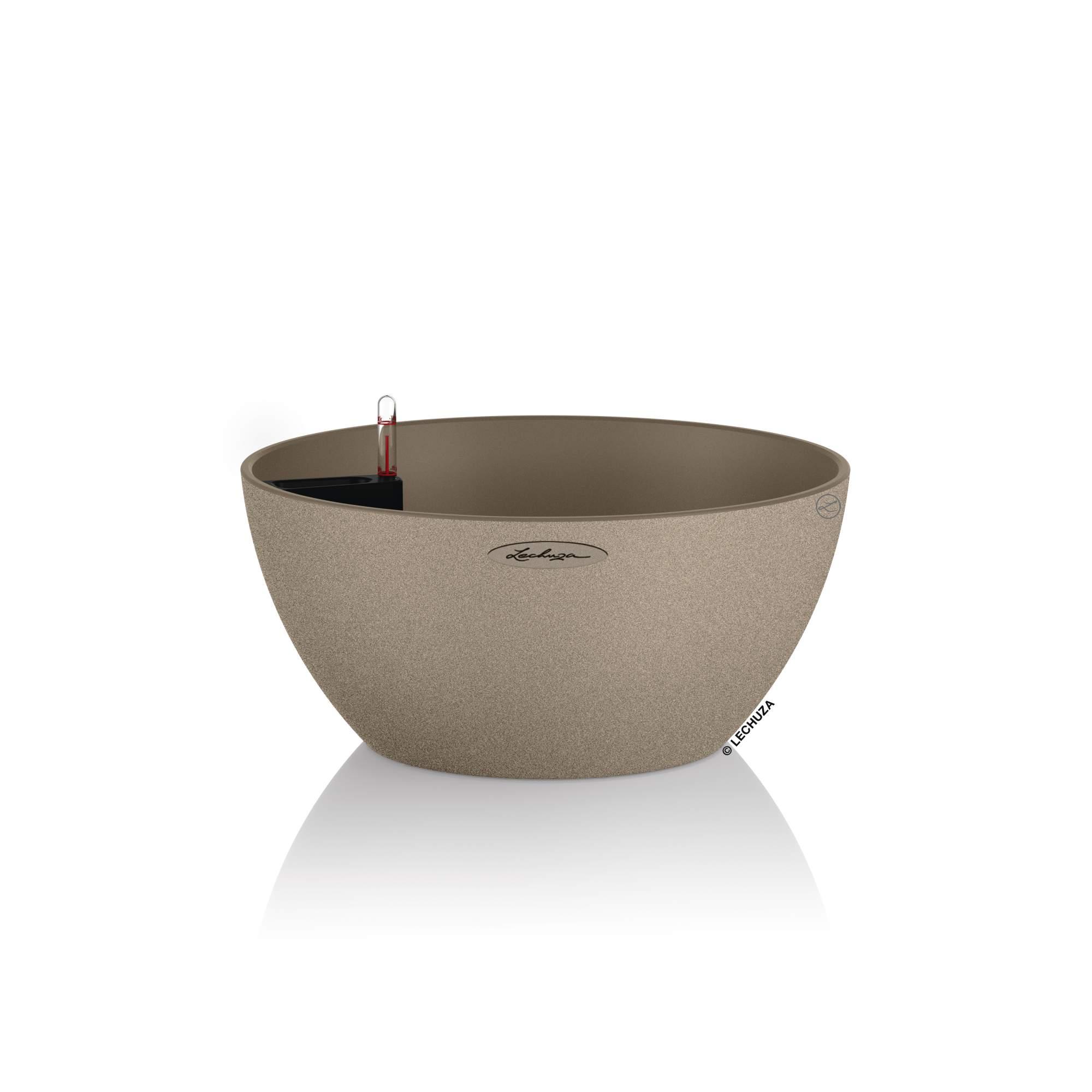 Lechuza Pflanzschale Cubeto Stone 40 sandbeige