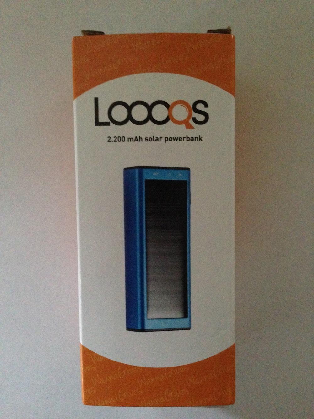 Loooqs 2.200 mAh Solar Powerbank Blau, P323.155 Loooqs 2.200 mAh Solar Powerbank Blau, P323.155