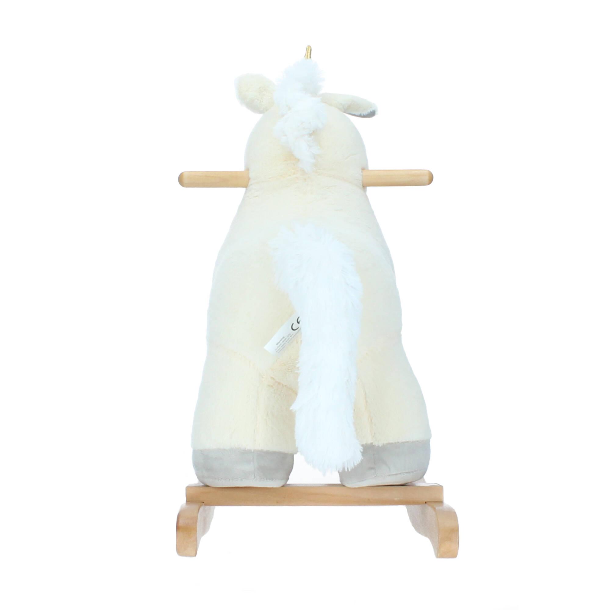 JaBaDaBaDo Schaukeltier Schaukelpferd Einhorn Plüsch weiß