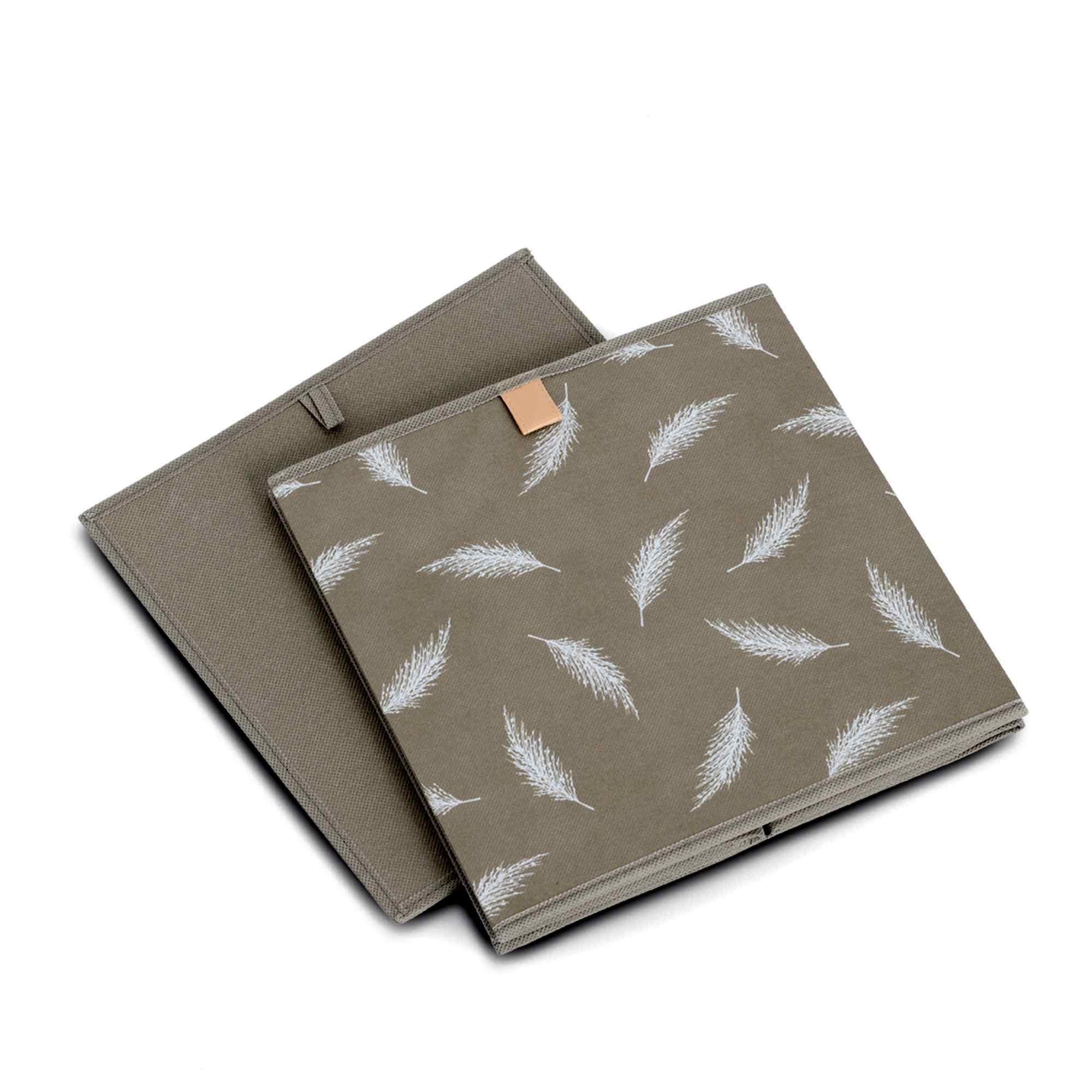 Zeller Aufbewahrungsbox Feather Vlies braun 32x32x32 14537 Zeller Aufbewahrungsbox Feather Vlies braun 32x32x32 14537