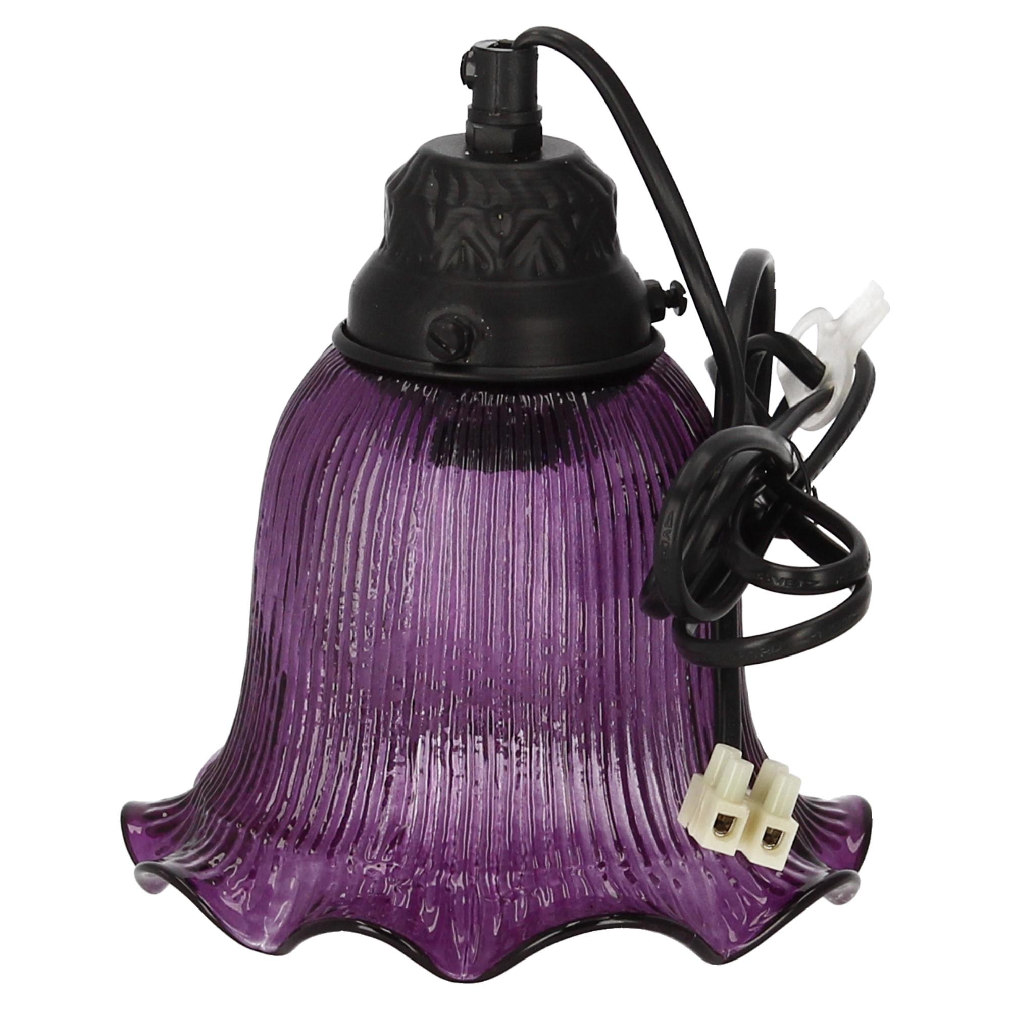 Hoff-Interieur Deckenlampe Bourbon gerillt, 3er Set weiß lila türkis