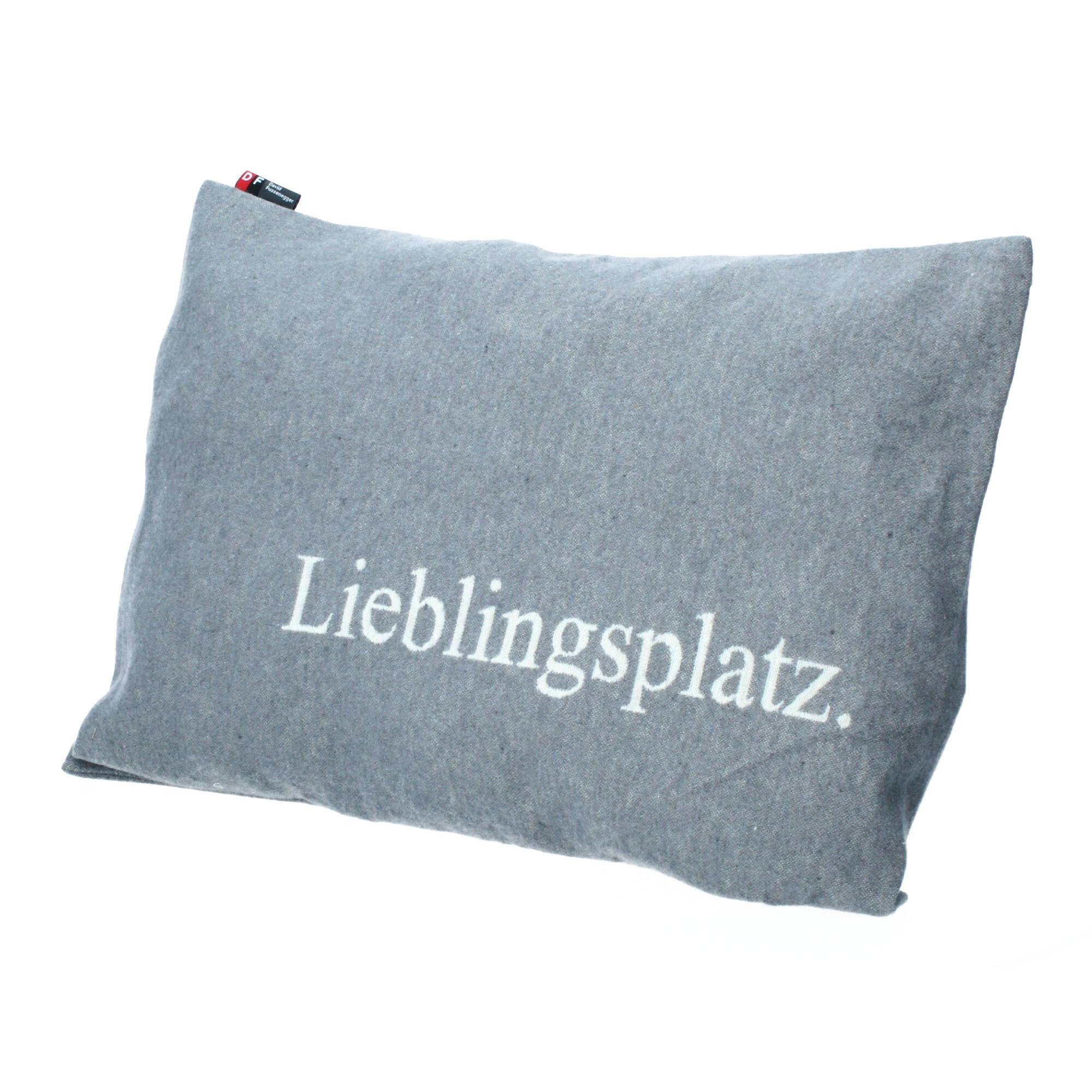 David Fussenegger Kissenhülle Silvretta Lieblingsplatz 60x40 cm grau