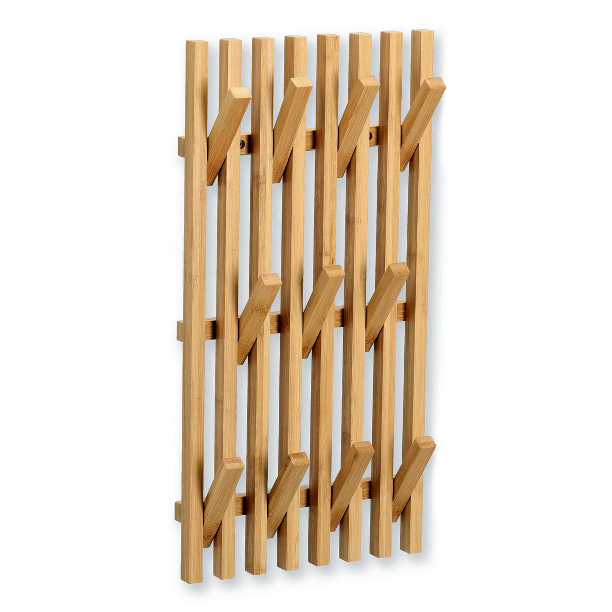 Zeller Wandgarderobe vertikal Bamus 25,5x3,5x50cm FSC100% 13827