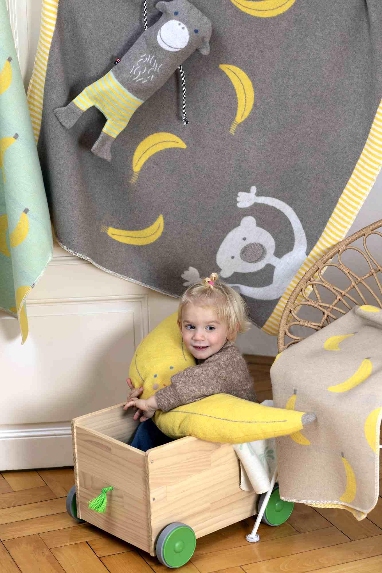 David Fussenegger Kinderdecke Banana Breeze Braun 100x140cm David Fussenegger Kinderdecke Banana Breeze Braun 100x140cm