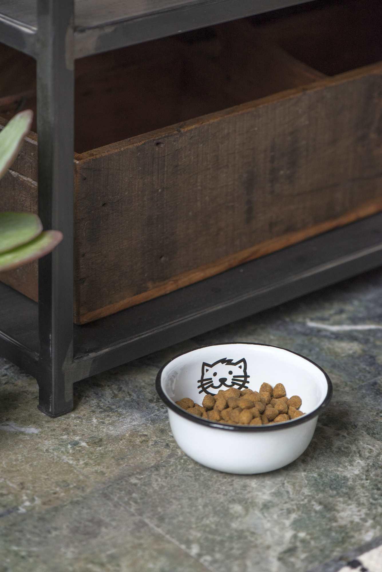 IB Laursen Fressnapf Katze klein D:11cm Emaille weiß 044311