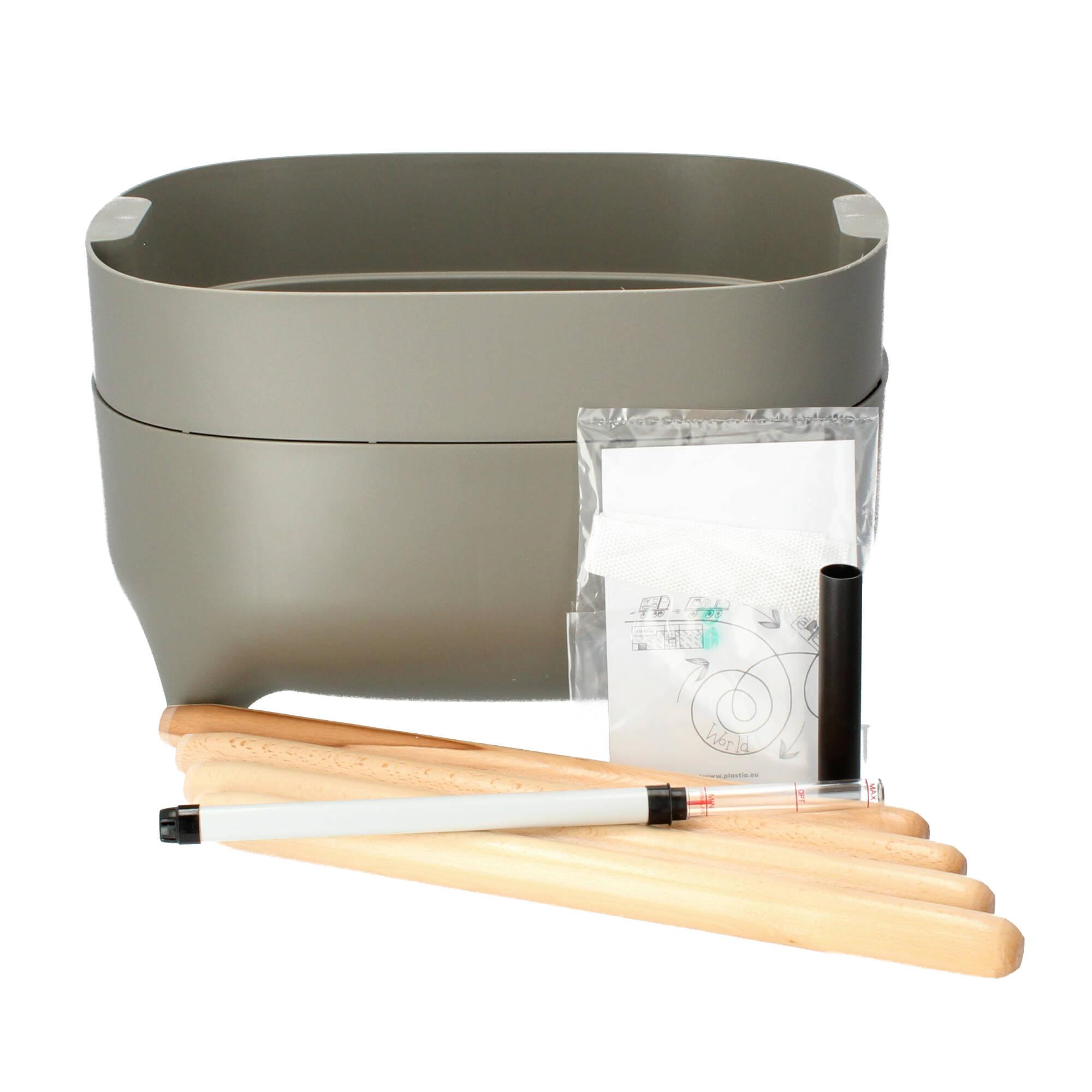 Plastia Pflanzkübel hoch Urbalive grau Kunststoff Plastia Pflanzkübel hoch Urbalive grau Kunststoff