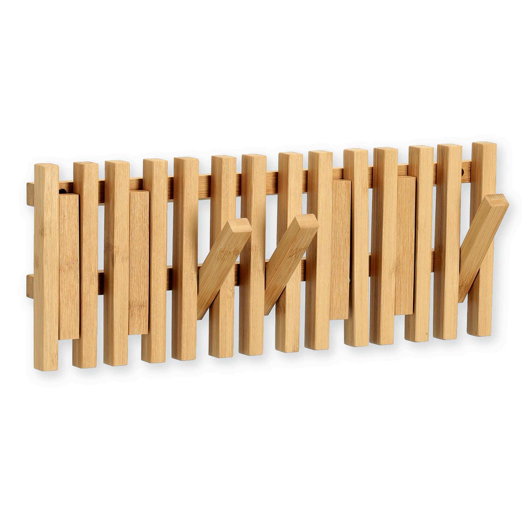 Zeller Wandgarderobe horizontal Bamus 41,5x3,5x16cm FSC100% 13826