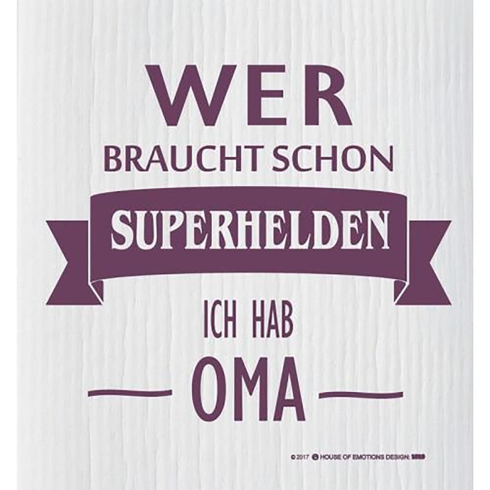 House of Emotions Spüllappen Superheldin Oma 020149