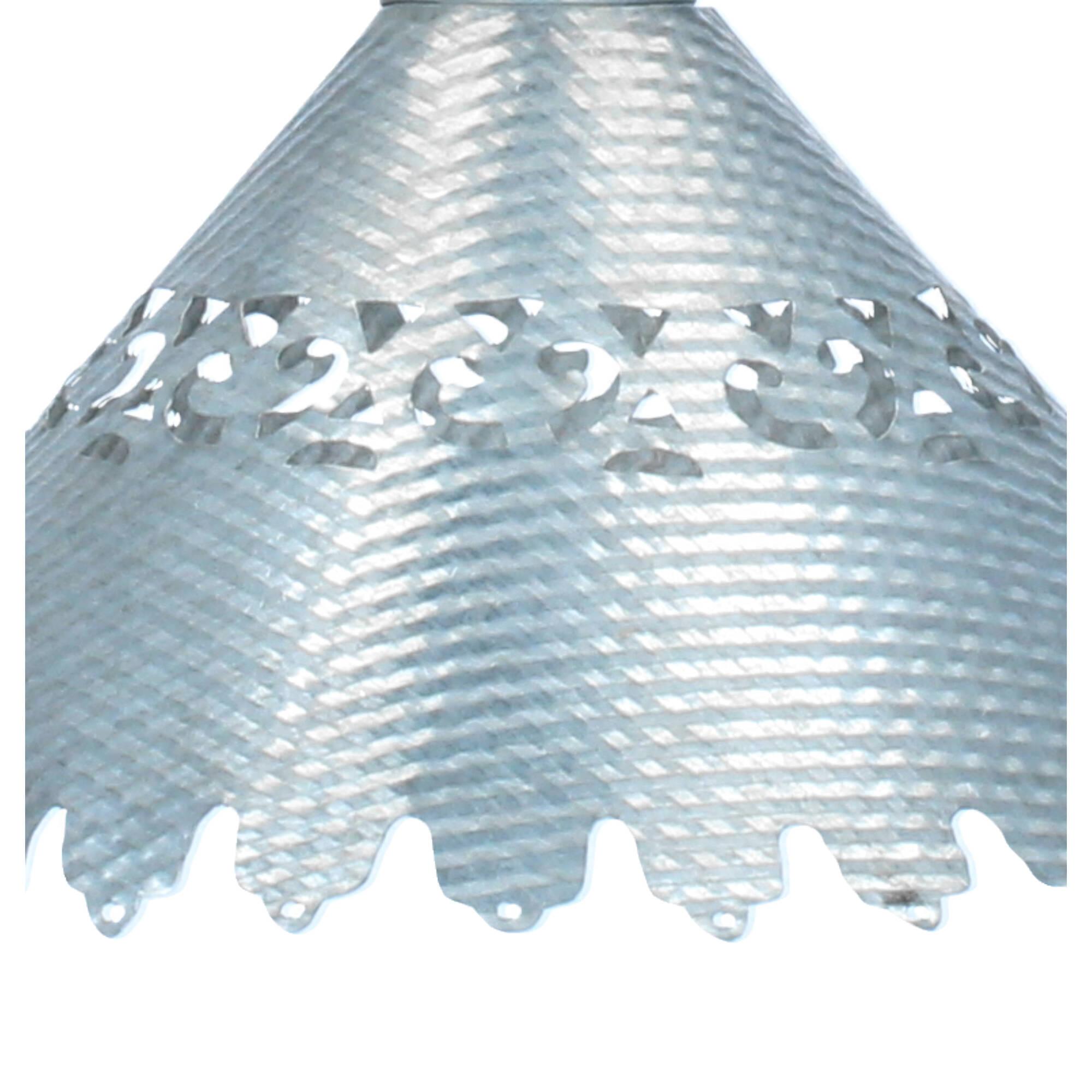 Hoff Lampe Metall Schirmlampe Deckenlampe geriffelt Hoff Lampe Metall Schirmlampe Deckenlampe geriffelt