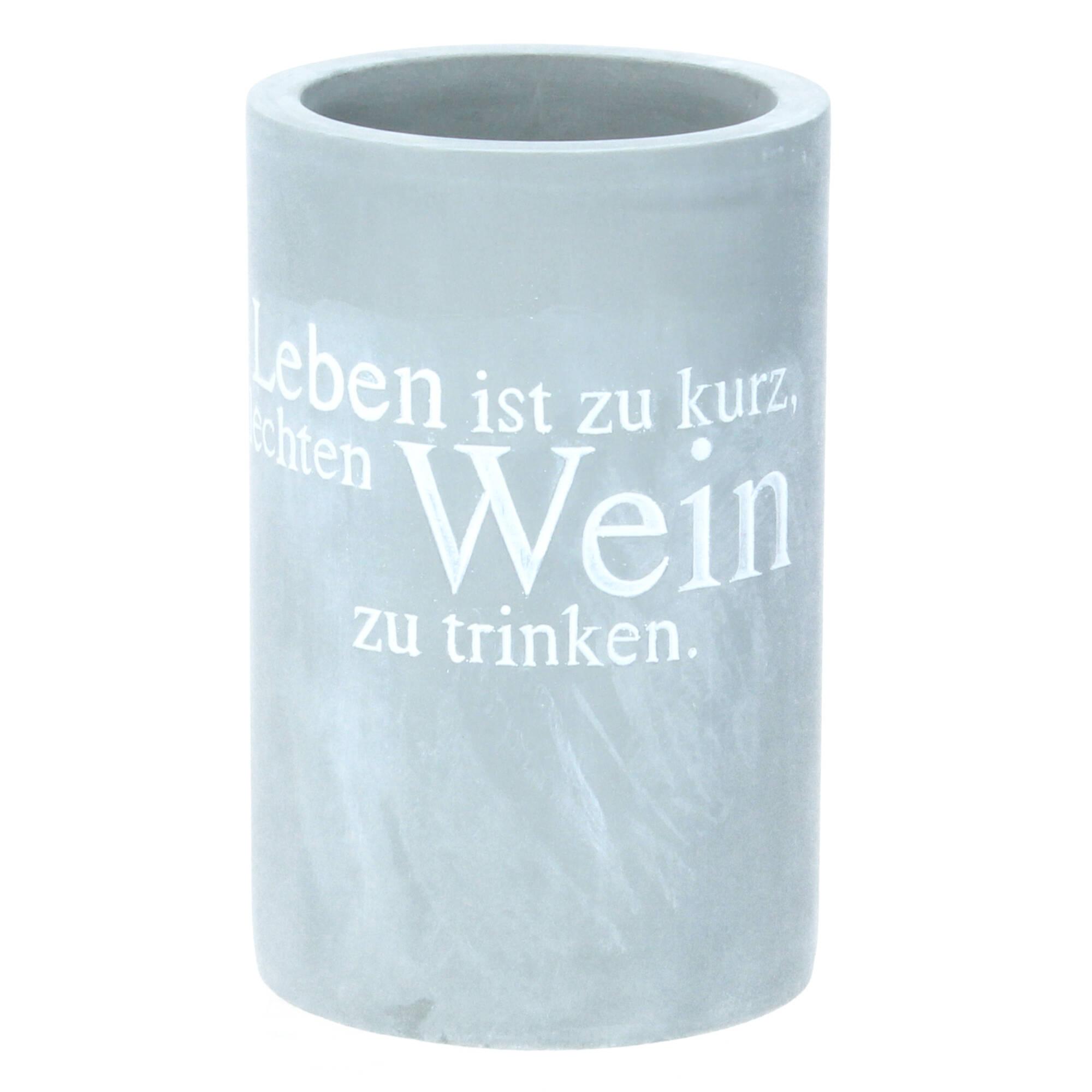 räder Flaschenkühler Vino Beton Das Leben ist zu kurz 21 cm räder Flaschenkühler Vino Beton Das Leben ist zu kurz 21 cm