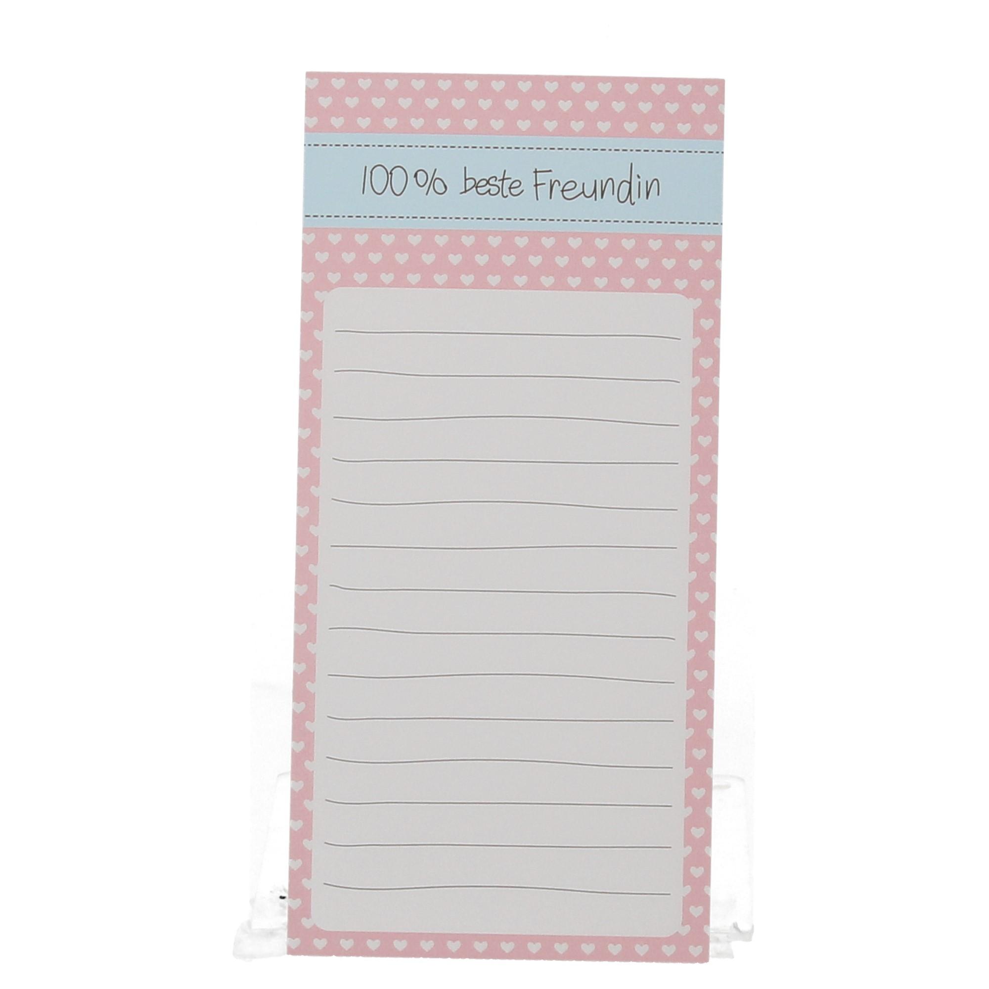 Mea Living Notizblock, 100% Beste Freundin, BLO-008 Mea Living Notizblock, 100% Beste Freundin, BLO-008